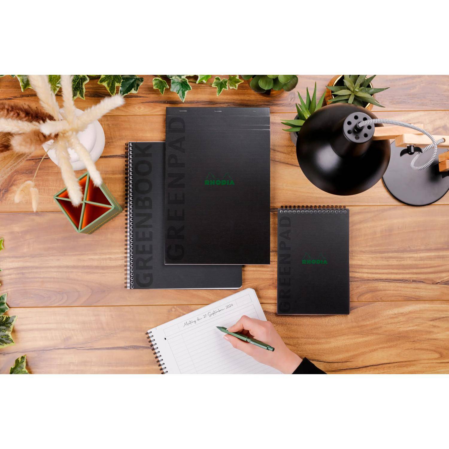 Rhodia 5x Notizbuch A4+ 350 g/m2, 80 Bl kariert gelocht, 90 g/m2 Schwarz 119932C