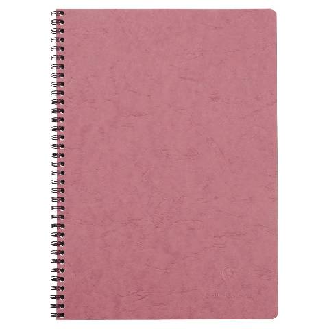 Clairefontaine 5x Spiralbuch A4, 50 Bl liniert Rand 90g Antikrosa 781456C