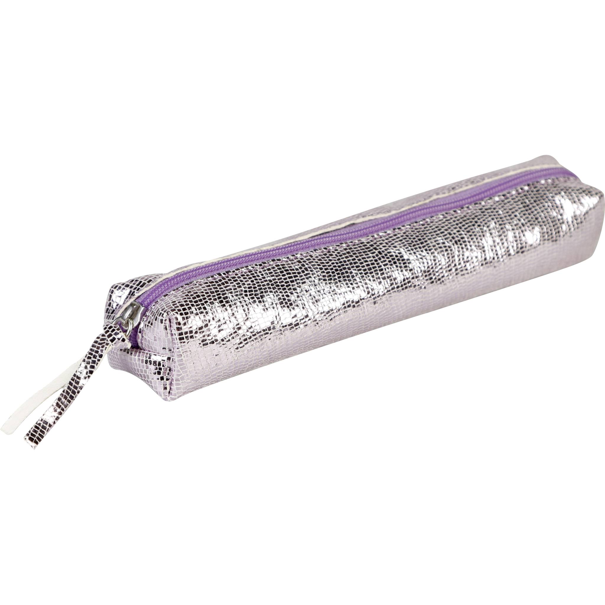 Clairefontaine 4x Céleste Schlampermäppchen Leder SLIM 19,5x2,5x4cm rosa 410098C