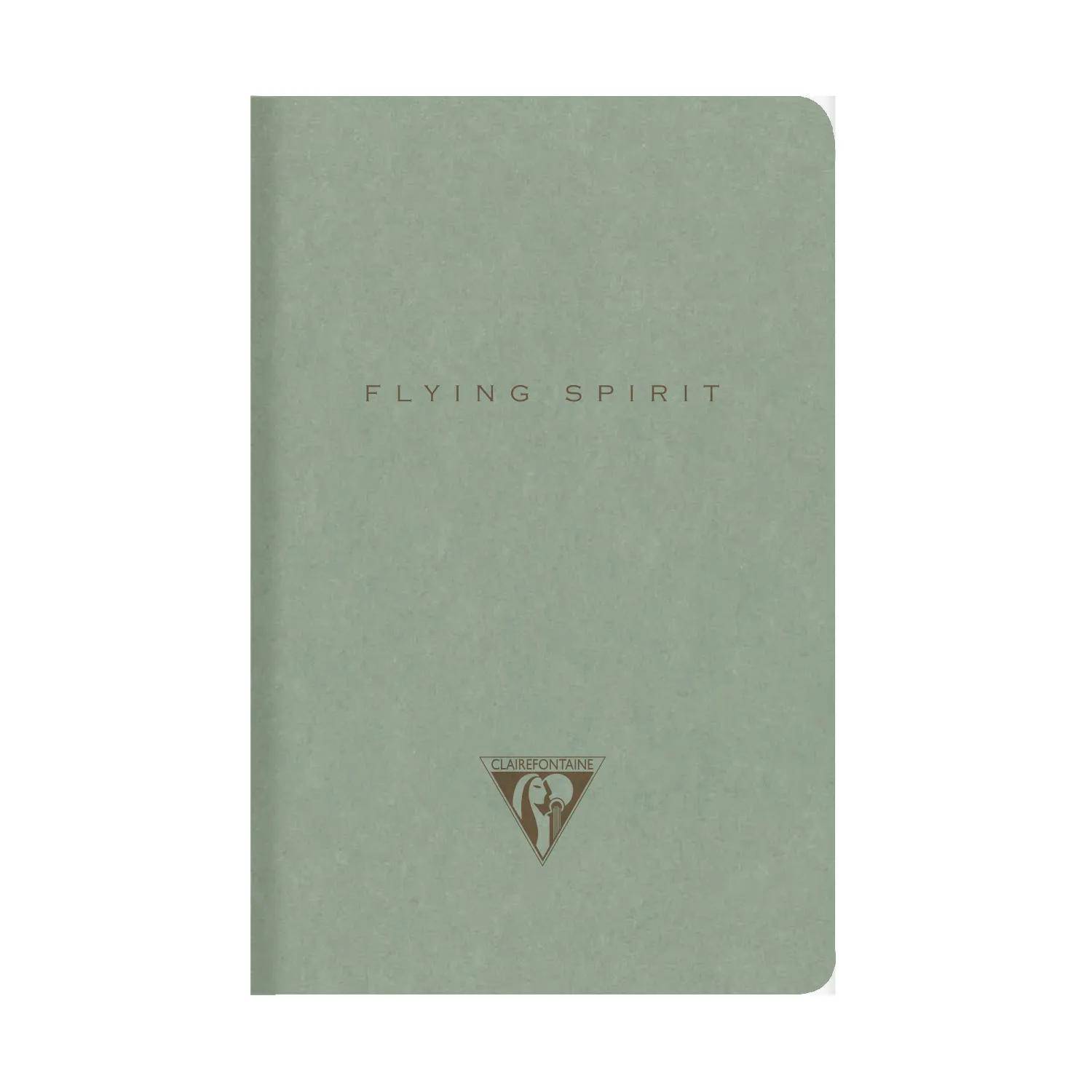 Clairefontaine 5x Notizbuch geheftet 9x14cm 48 Bl liniert, 90g, Graugrün 107596C