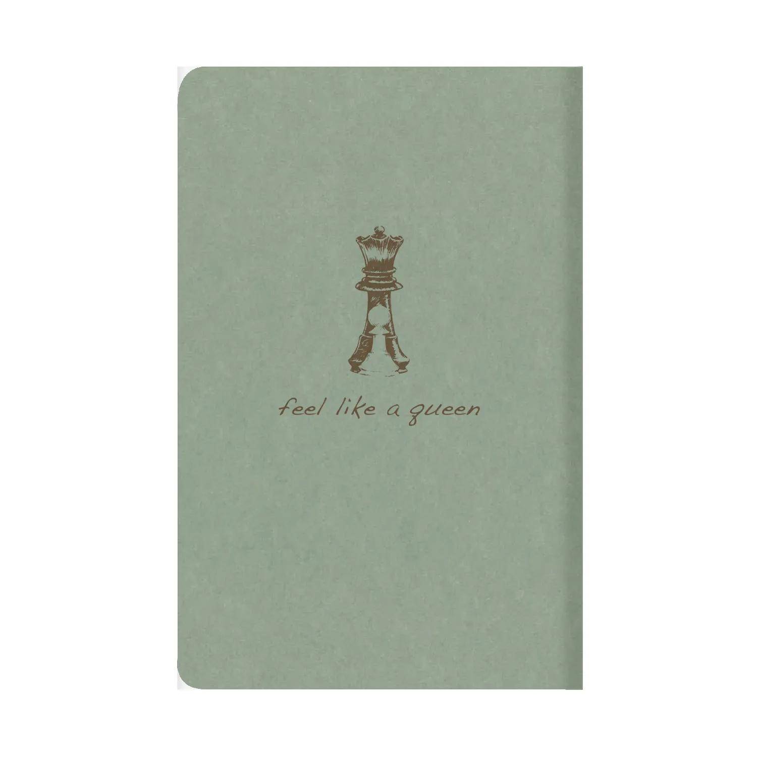 Clairefontaine 5x Notizbuch geheftet 9x14cm 48 Bl liniert, 90g, Graugrün 107596C