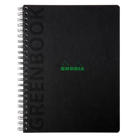 Rhodia 5x Notizbuch A4+ 715g/m2, 80 Bl kariert Rand, 90g gelocht Schwarz 119922C