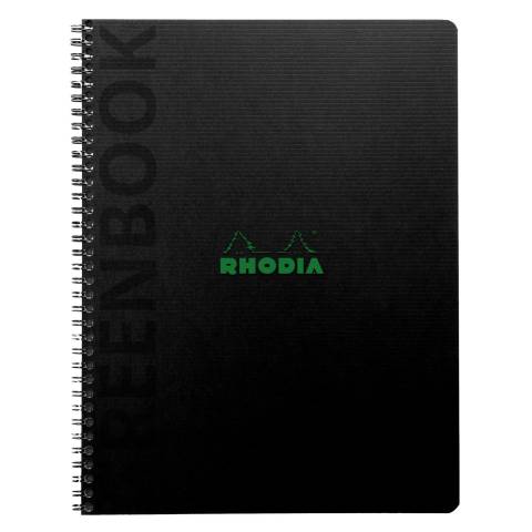 Rhodia 5x Notizbuch A5+ 715g/m2, 80 Bl liniert, 90g, gelocht Schwarz 119925C