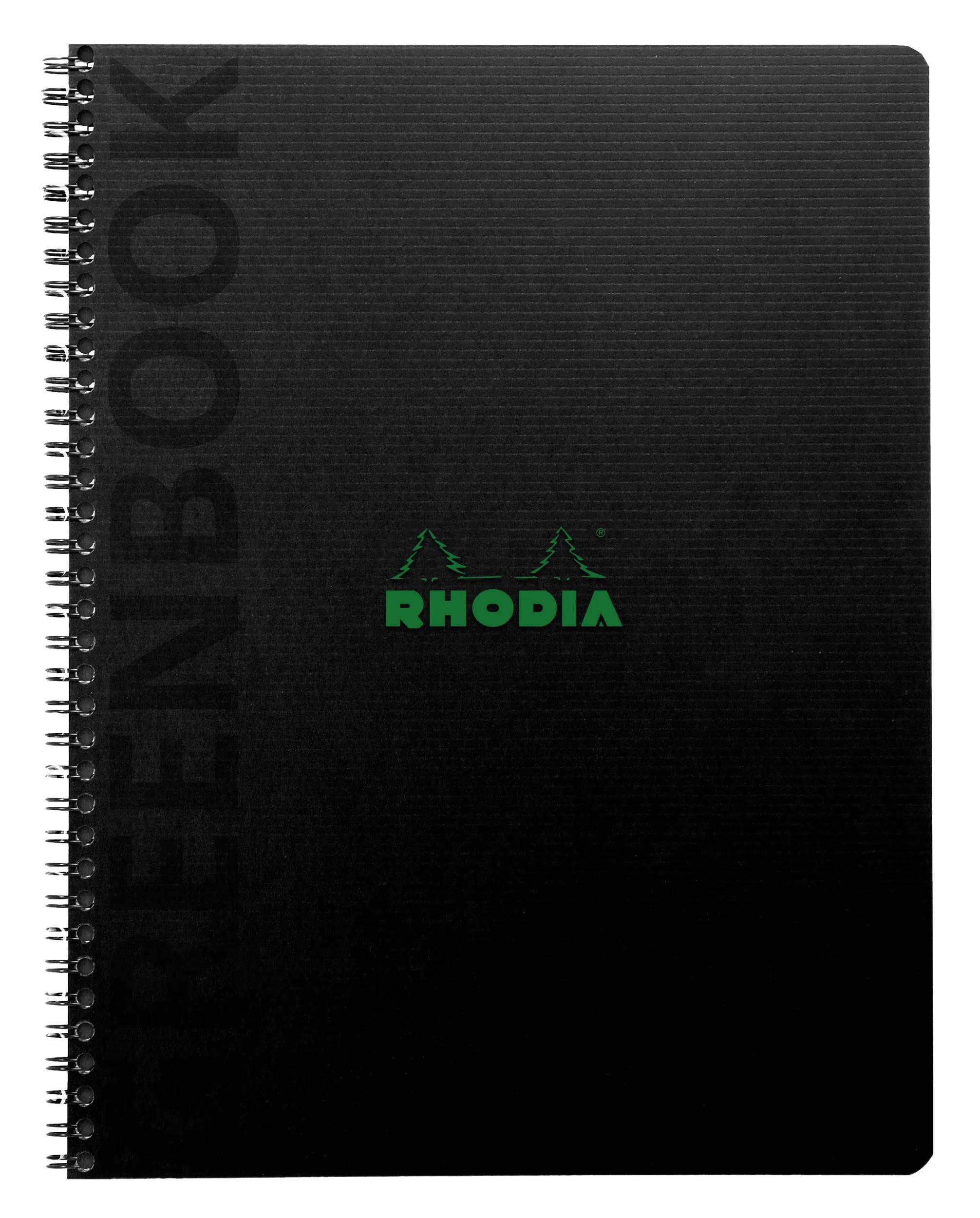 Rhodia 5x Notizbuch A5+ 715g/m2, 80 Bl liniert, 90g, gelocht Schwarz 119925C