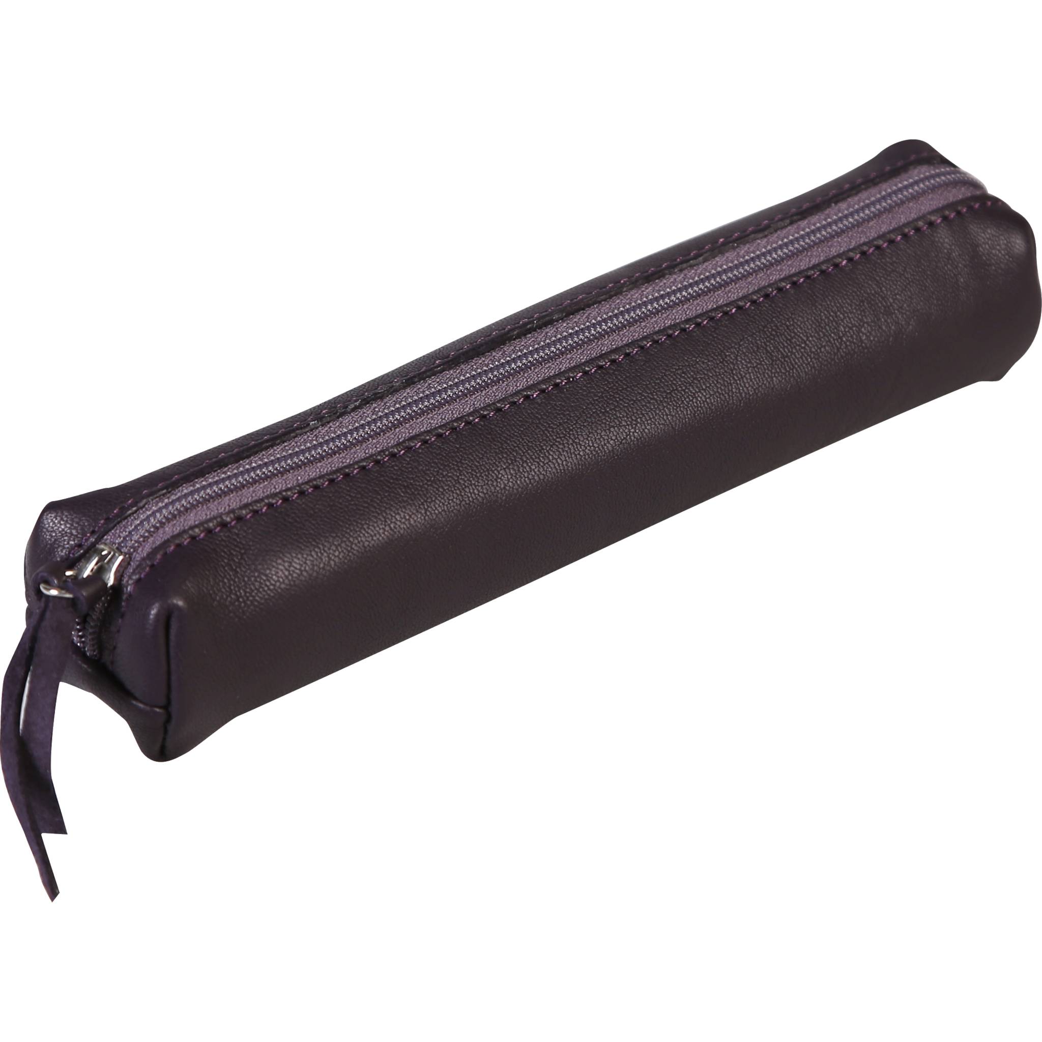 Clairefontaine 4x Lawrence Schlampermäppchen 19,5x2,5x4cm aubergine 410081C