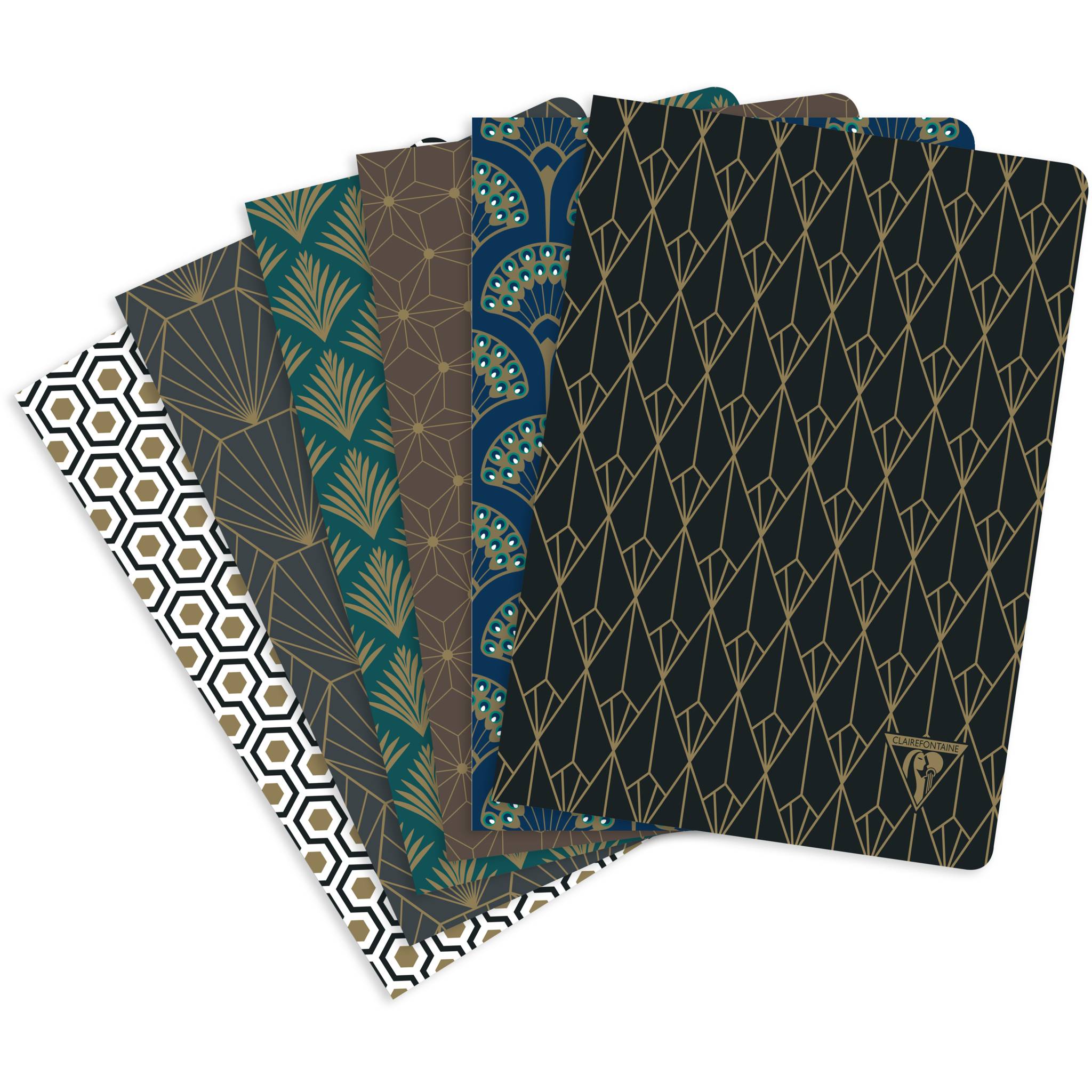 Clairefontaine 6x Notizbuch 14,8x21cm 48 Blatt 90g liniert 90g sortiert 192036C