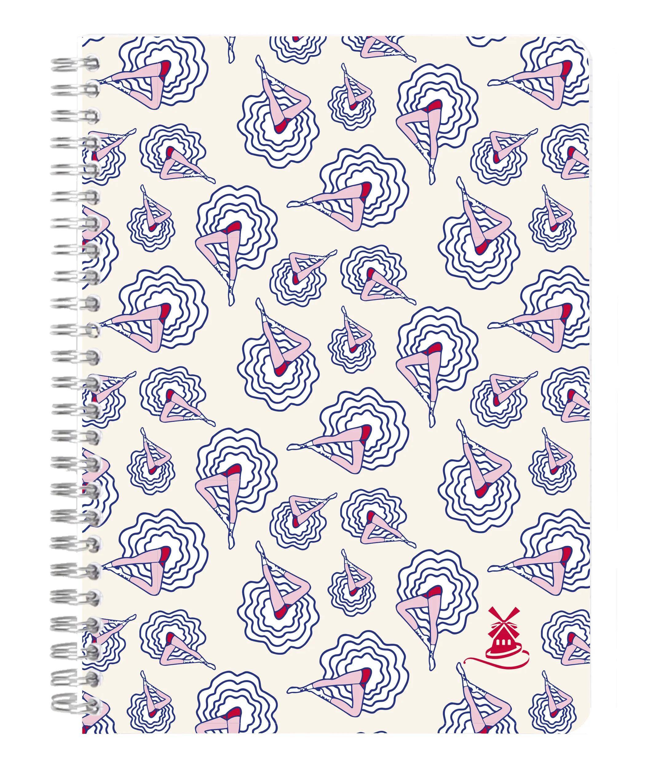 Clairefontaine 4x Notizbuch Spiralbindung A5 74 Blatt liniert sortiert 812434C