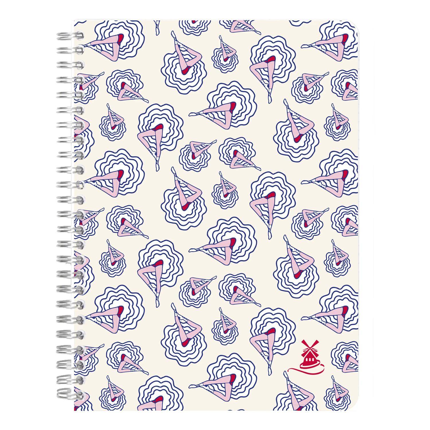 Clairefontaine 4x Notizbuch Spiralbindung A5 74 Blatt liniert sortiert 812434C