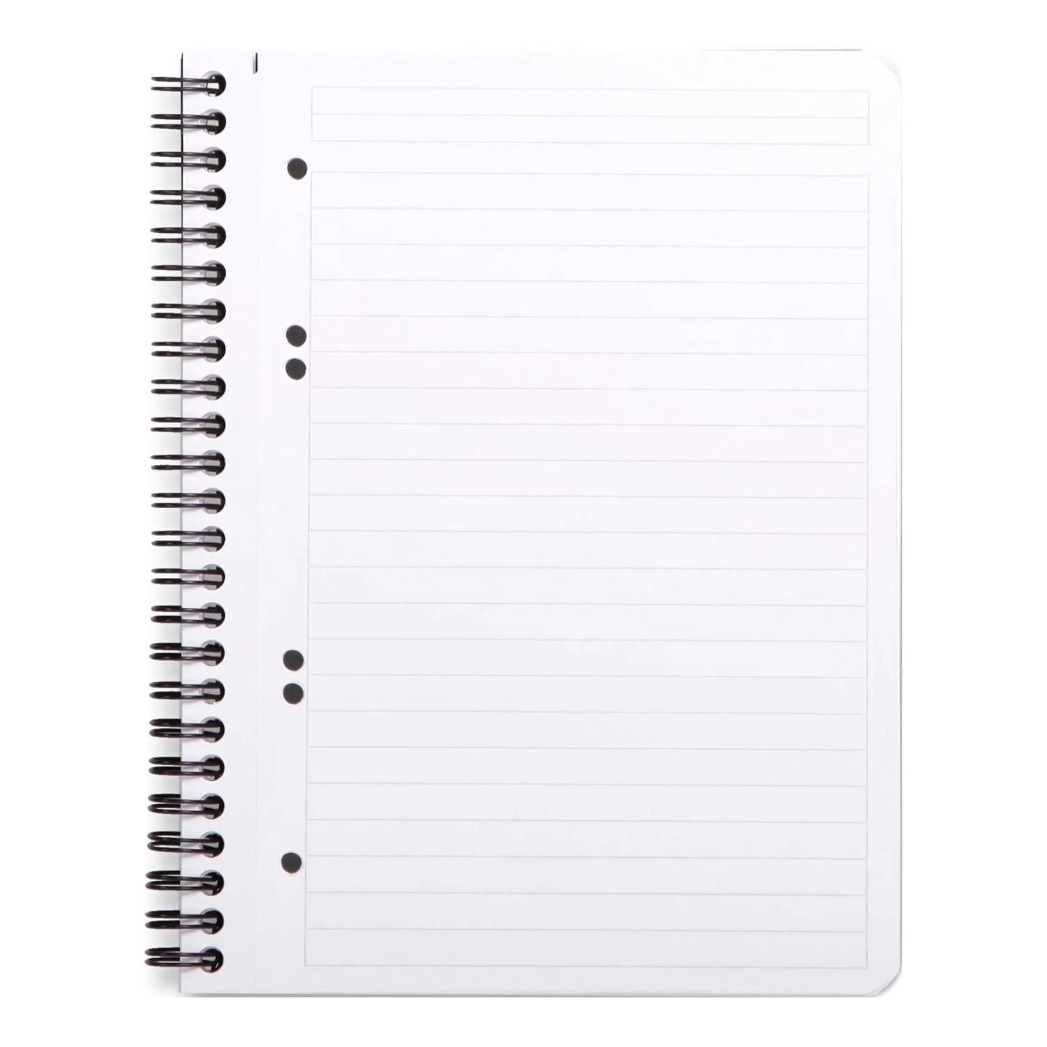 Rhodia 5x Greenbook A5+ mit Spiralbindung 80 Blatt liniert 90g Schwarz 119915C