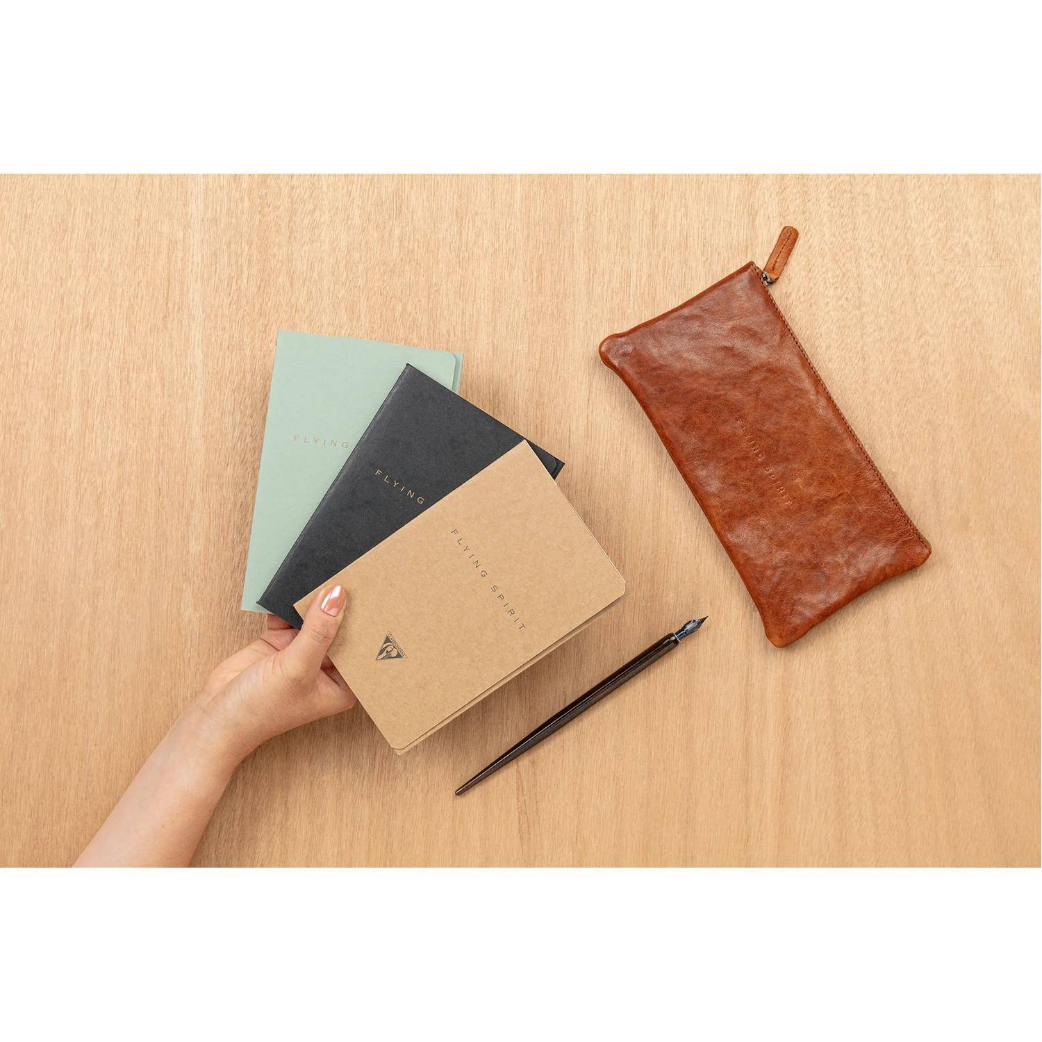 Clairefontaine 10x Notizbuch 7,5x12cm 24 Bl liniert 90g Motive Graugrün 107586C