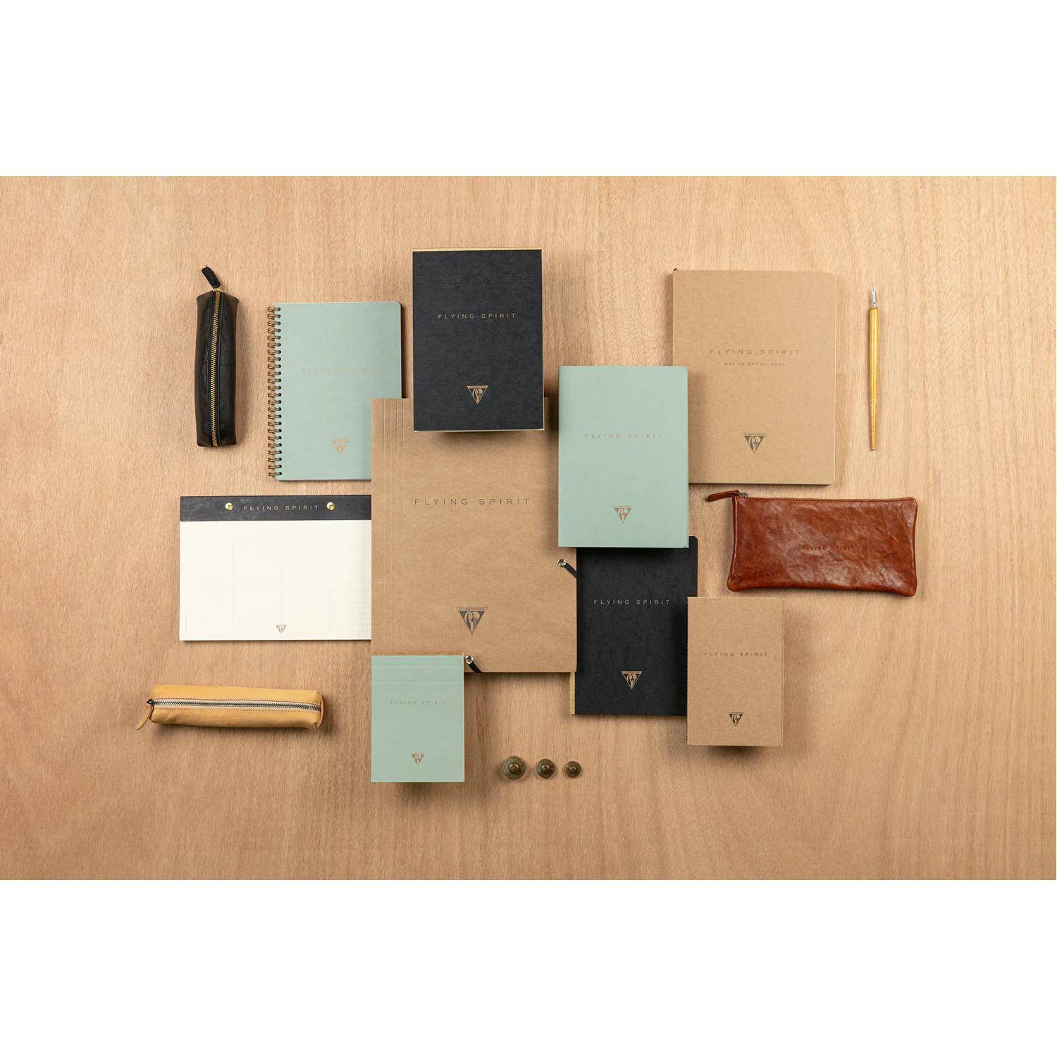 Clairefontaine 5x Journal 19x25 cm, 96 Bl, dot, sortiert Graugrün 107746C