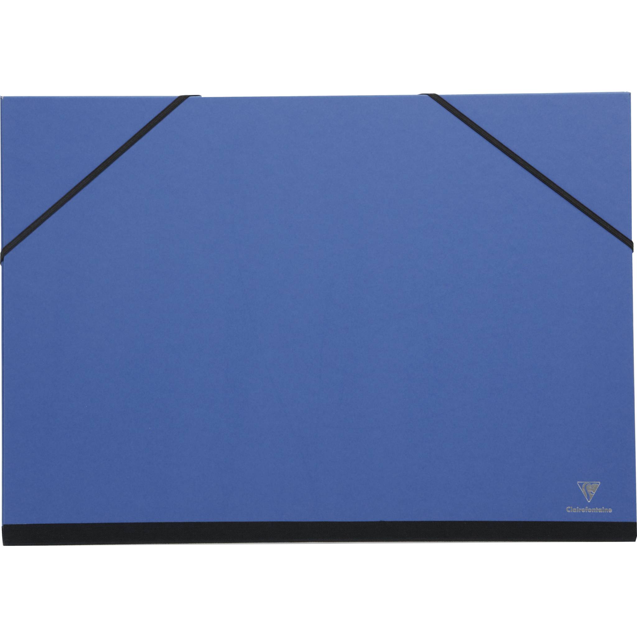 Clairefontaine 10x Zeichenmappe mit Gummizug 28x38 cm - Mitternachtsblau 144802C