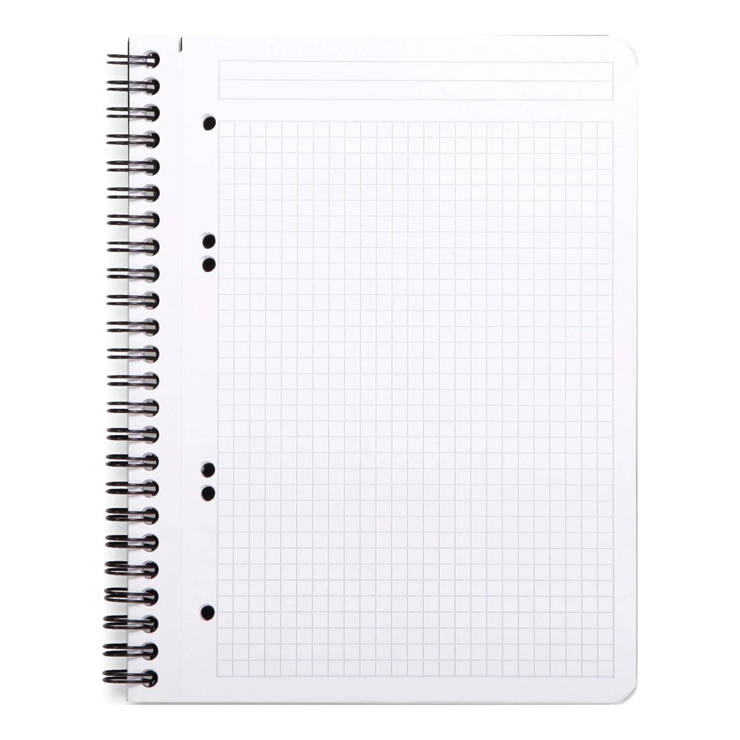 Rhodia 5x Greenbook A5+ mit Spiralbindung 80 Blatt kariert 90g Schwarz 119913C