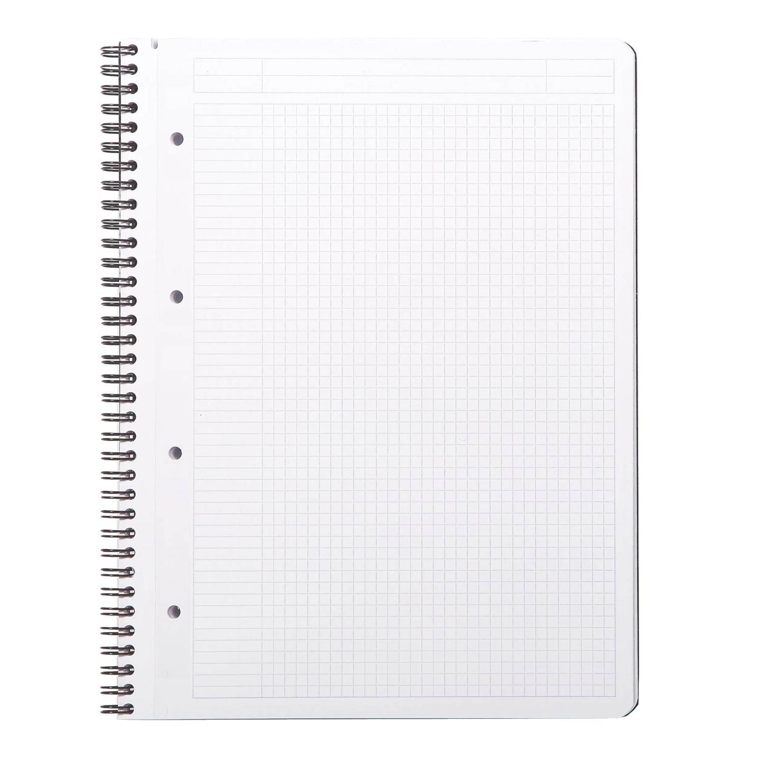 Rhodia 5x Greenbook A4+ mit Spiralbindung 80 Blatt kariert 90g Schwarz 119912C