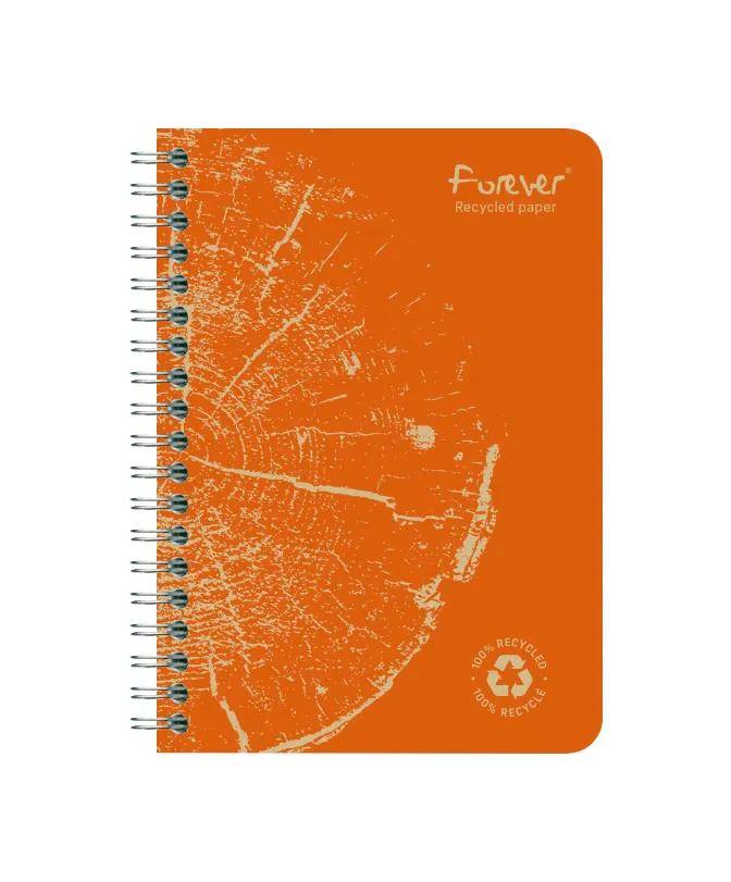 5x Forever Spiralhefter A6 90g 60 Bl kariert st - 68442C