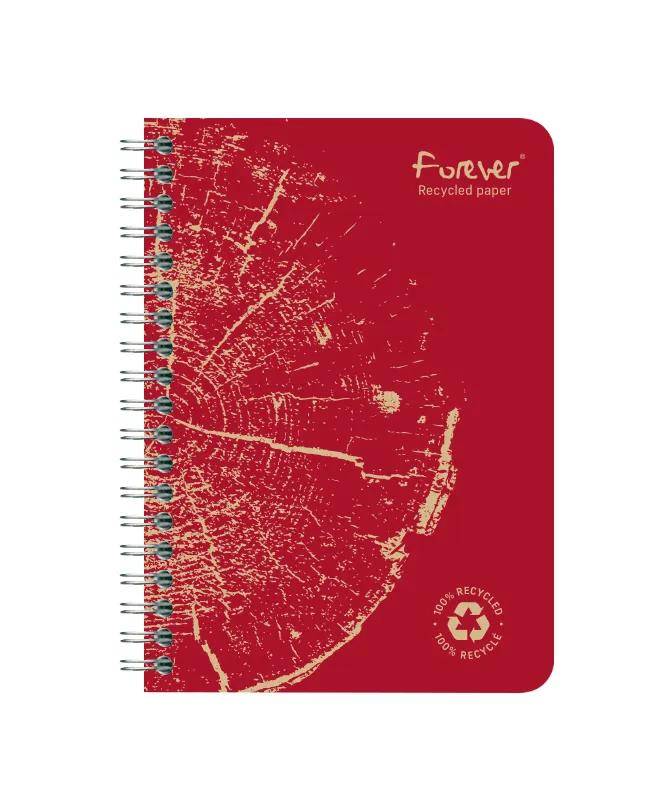 5x Forever Spiralhefter A6 90g 60 Bl kariert st - 68442C