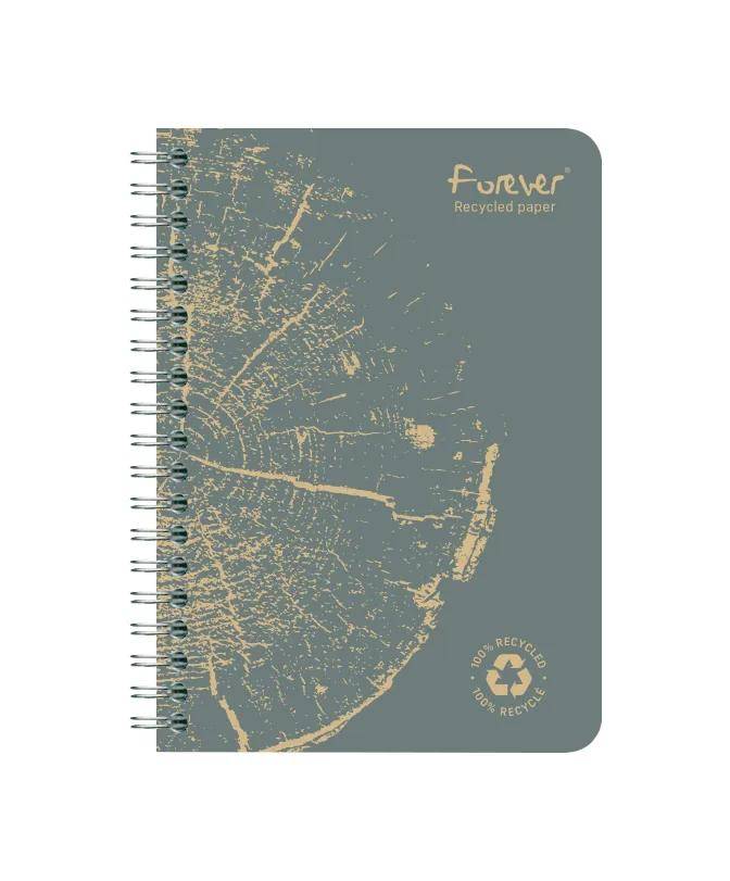 5x Forever Spiralh A6 90g 60 Bl liniert st- 68446C