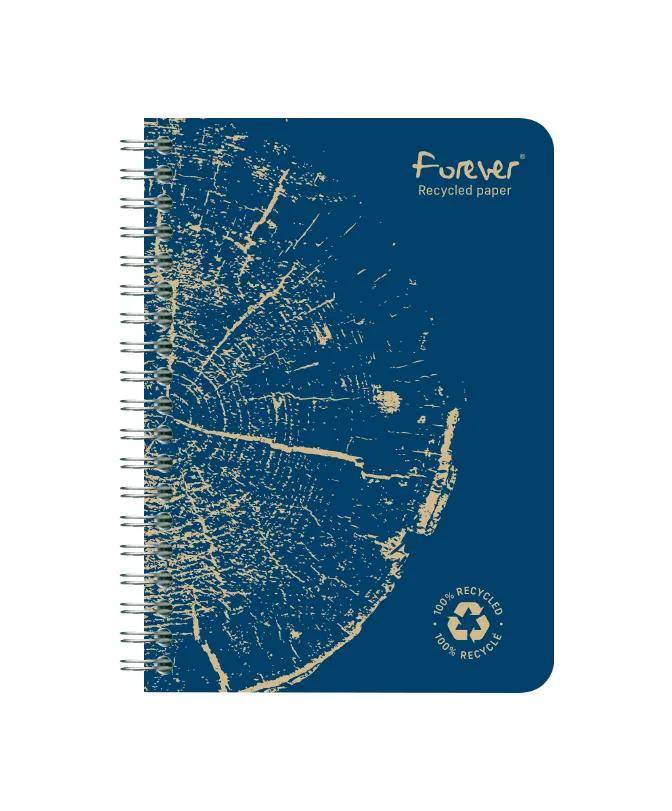 5x Forever Spiralhefter A6 90g 60 Bl kariert st - 68442C