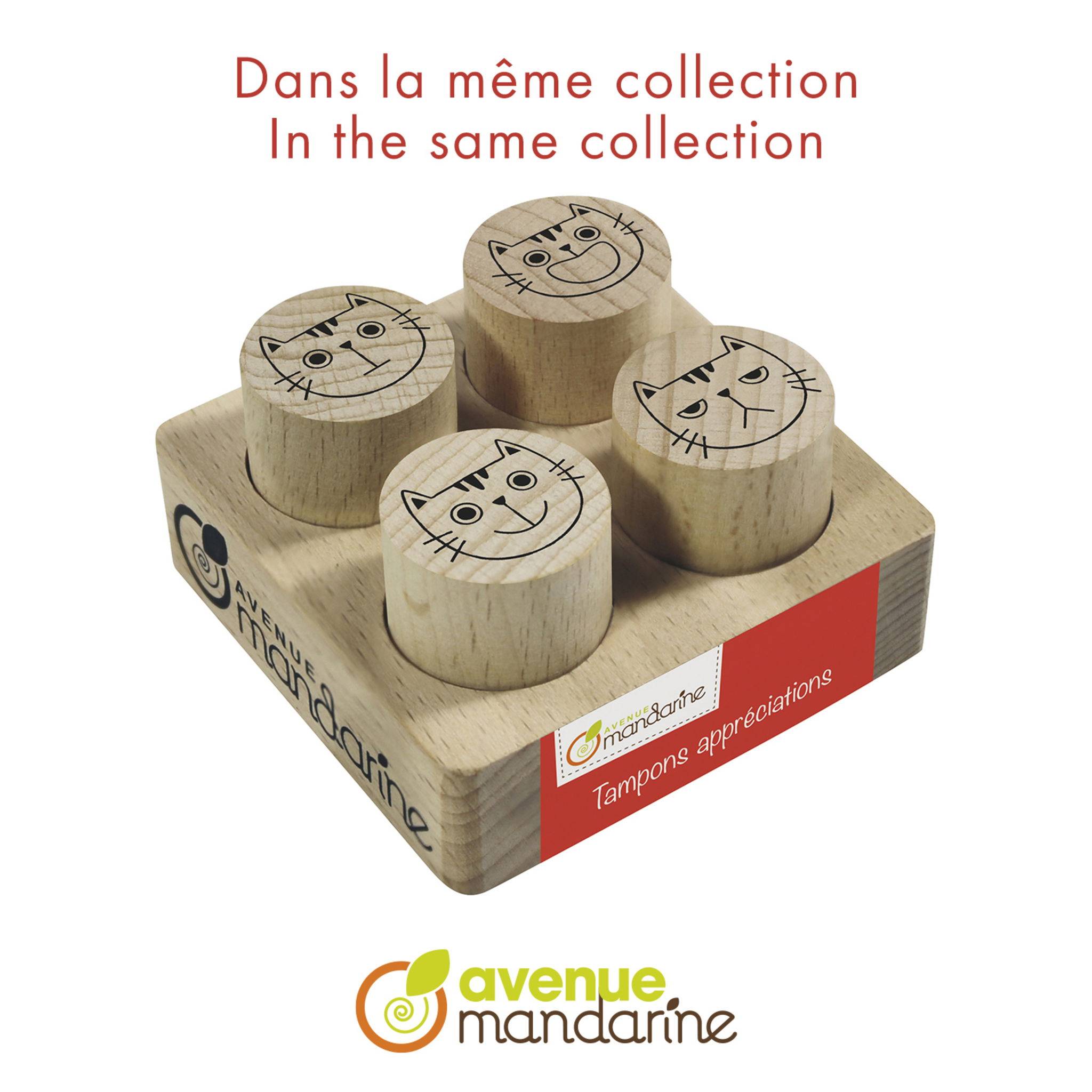 Avenue Mandarine 3x Stempel, Motivierende Kommentare (Französisch) Braun CO213C