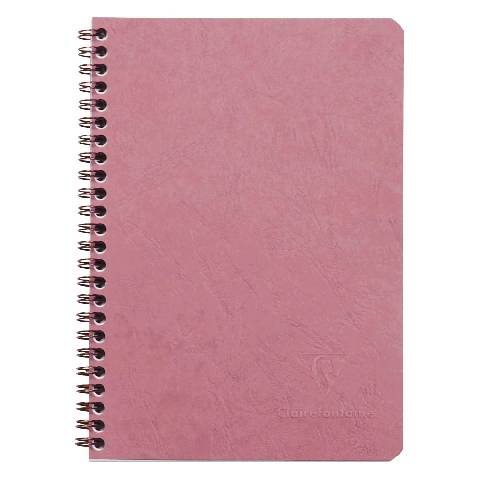 Clairefontaine 5x Age Bag, Spiralbuch A5, 50 Blatt kariert 90g Antikrosa 785326C