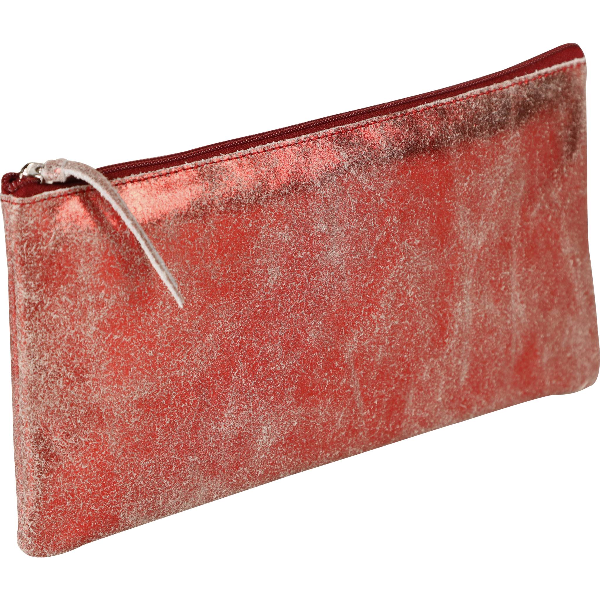 Clairefontaine 4x Ruby Flaches Schlampermäppchen 22x11cm glänzend rot 410069C