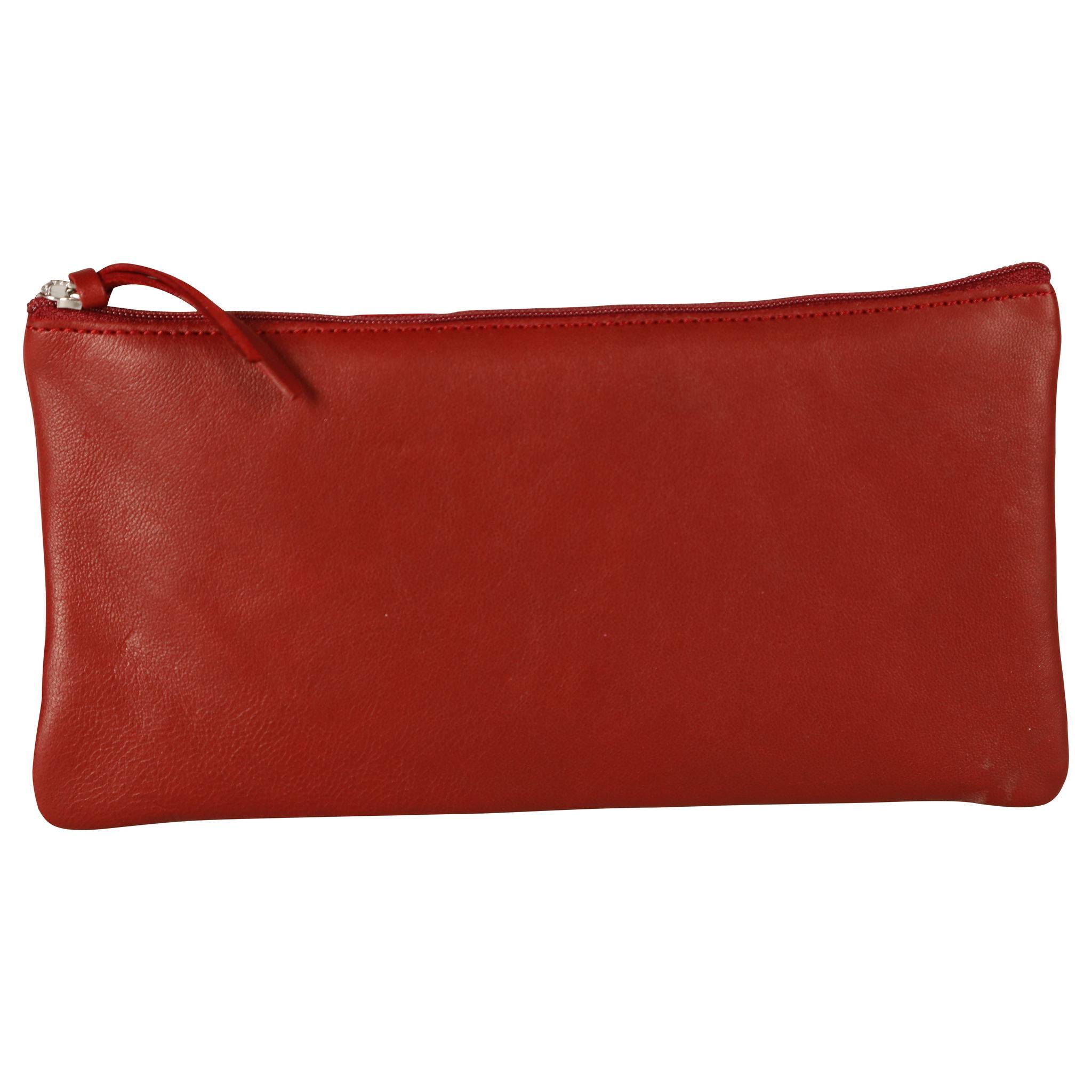 Clairefontaine 4x Ruby Flaches Schlampermäppchen Leder 22x11cm rot 410068C