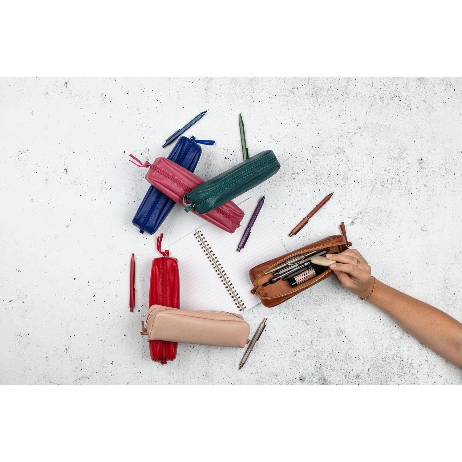 Clairefontaine 8x Federmäppchen eckig 4x21x6 cm classic Sortiment 410195C