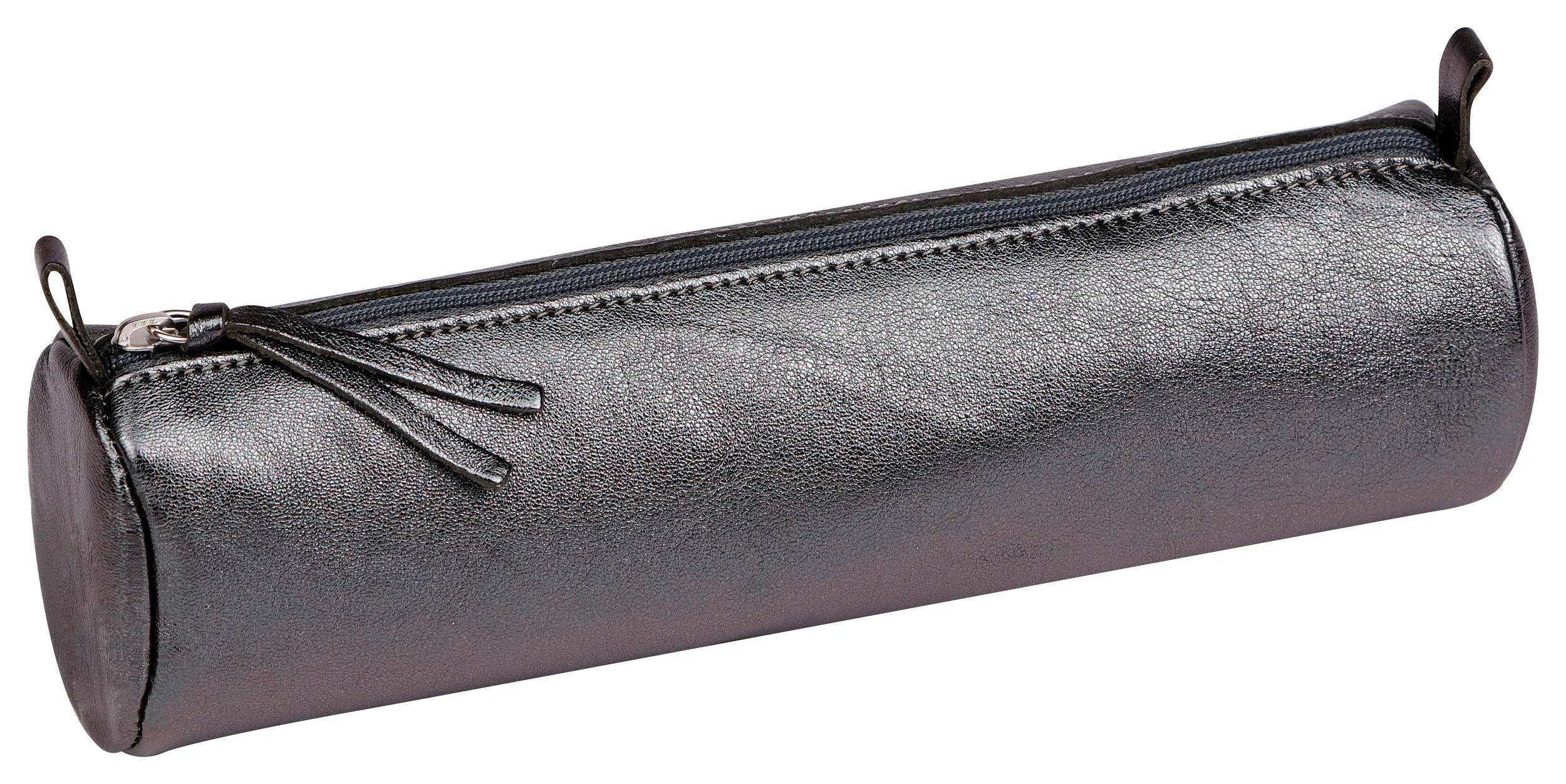 Clairefontaine 8x Rund Federmäppchen Leder Ø5,5x22cm 4 Farben 410194C