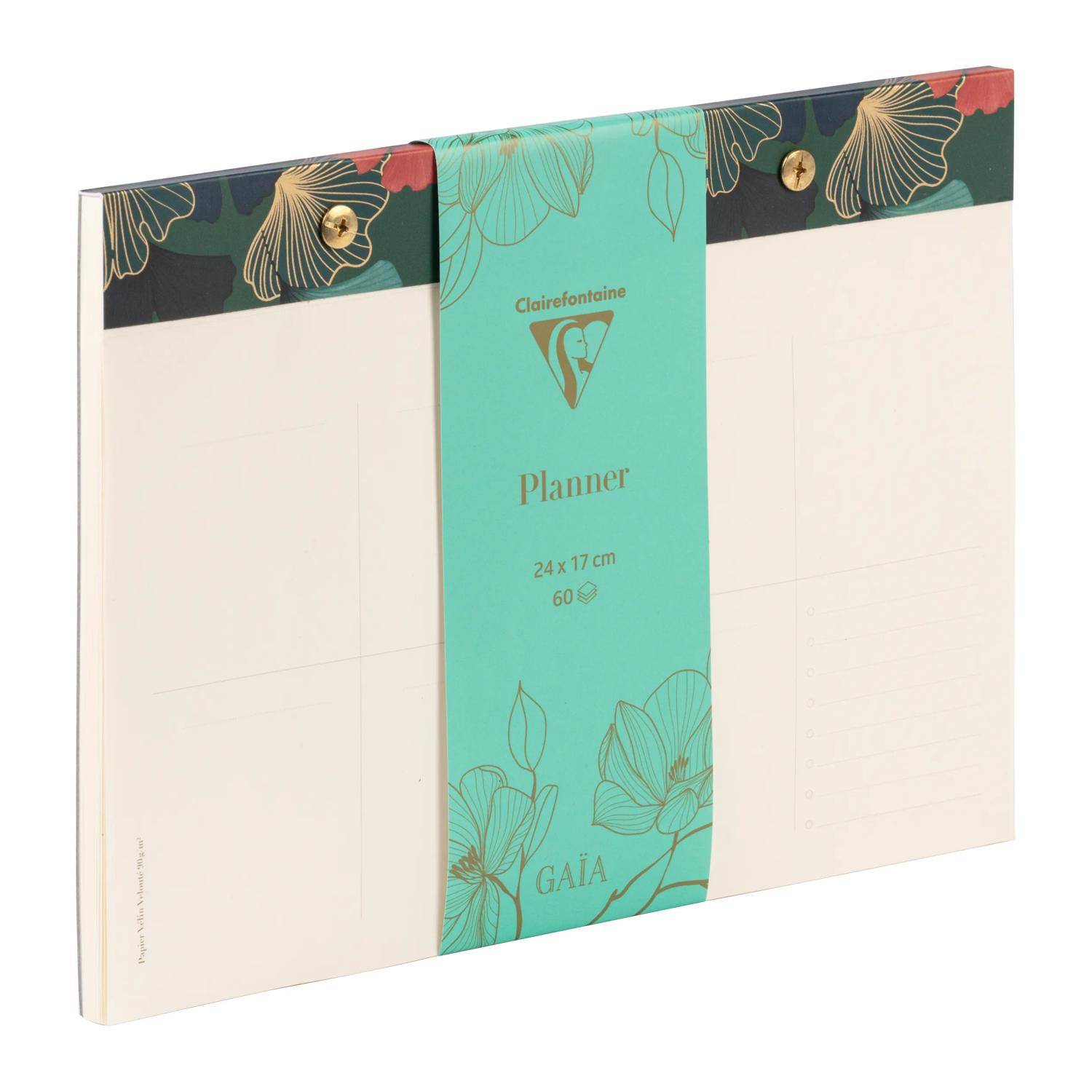Clairefontaine 4x Planner Block 24x17cm 60 bedruckte abtrennbare Blätter 116244C
