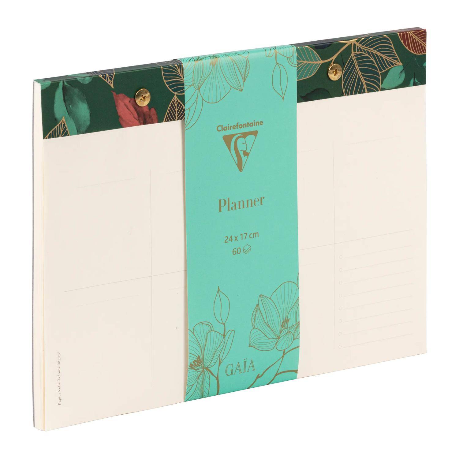 Clairefontaine 4x Planner Block 24x17cm 60 bedruckte abtrennbare Blätter 116244C