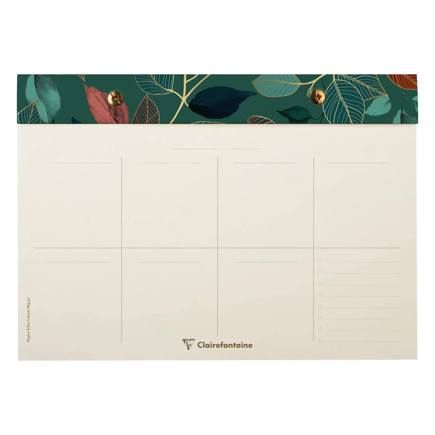 Clairefontaine 4x Planner Block 24x17cm 60 bedruckte abtrennbare Blätter 116244C