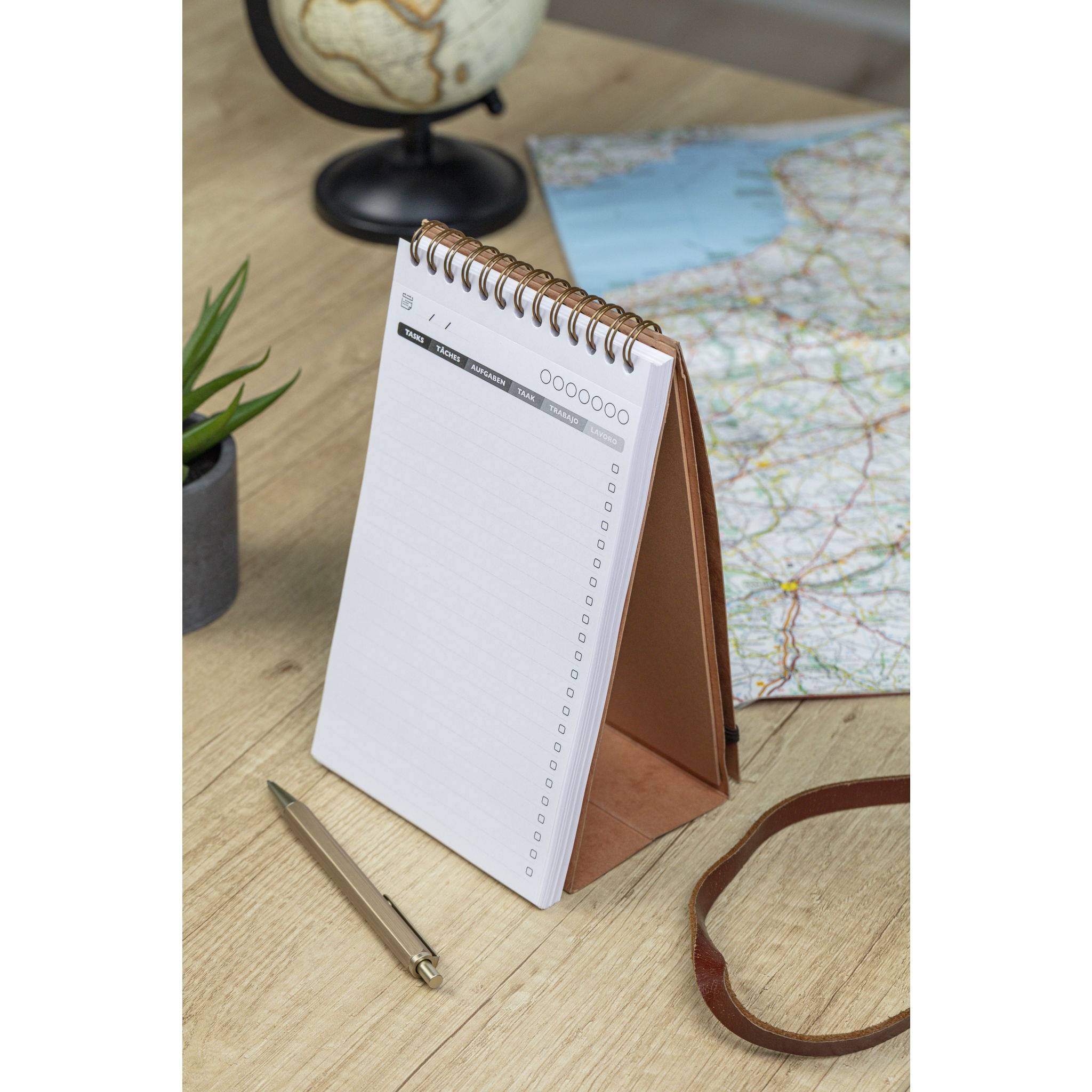 Clairefontaine 5x Block mit Doppelspirale 12x20cm 125 Blatt braun 78619C