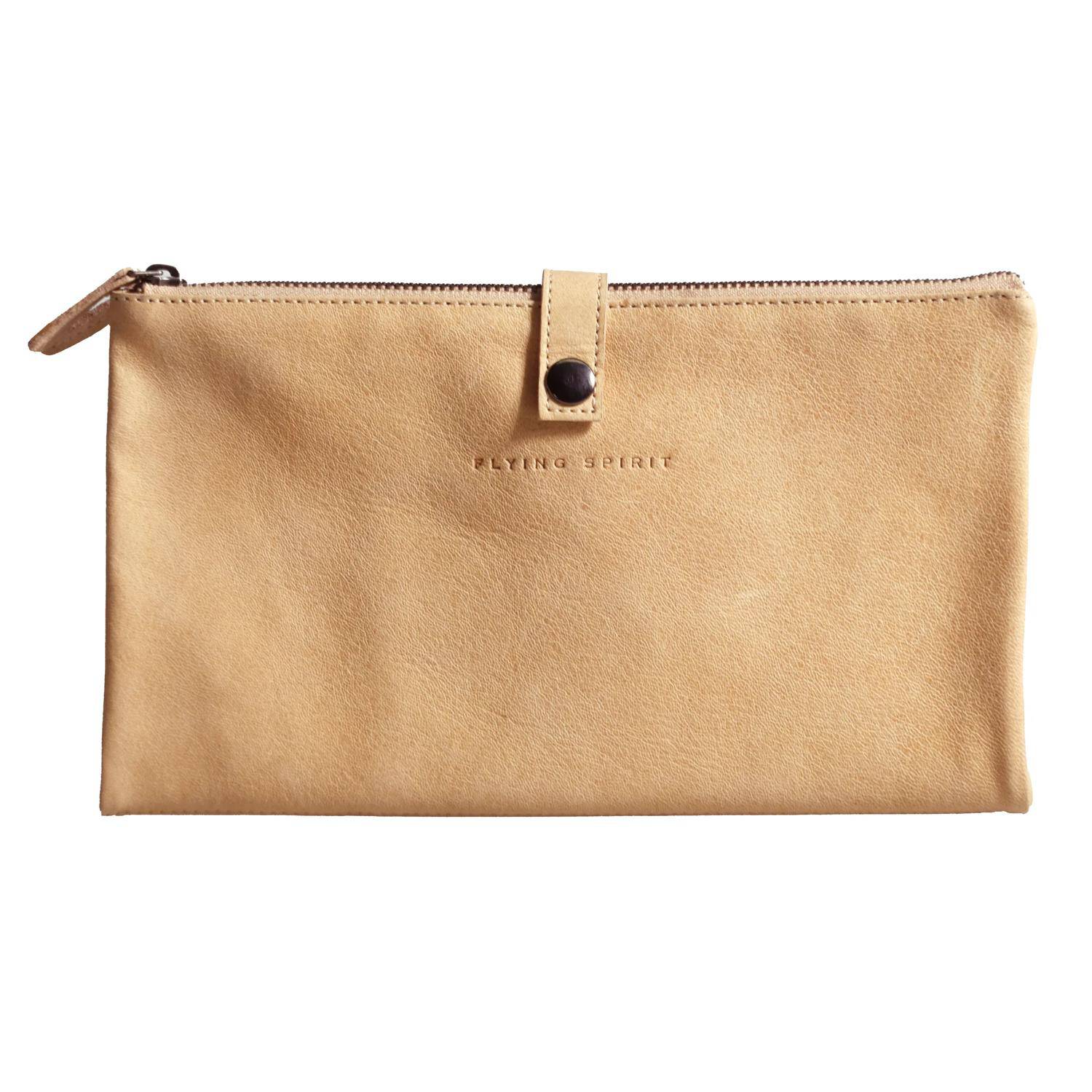 Clairefontaine 3x Künstlermäppchen 27x23,6 cm, 2 Fächer, Leder Beige 930029C