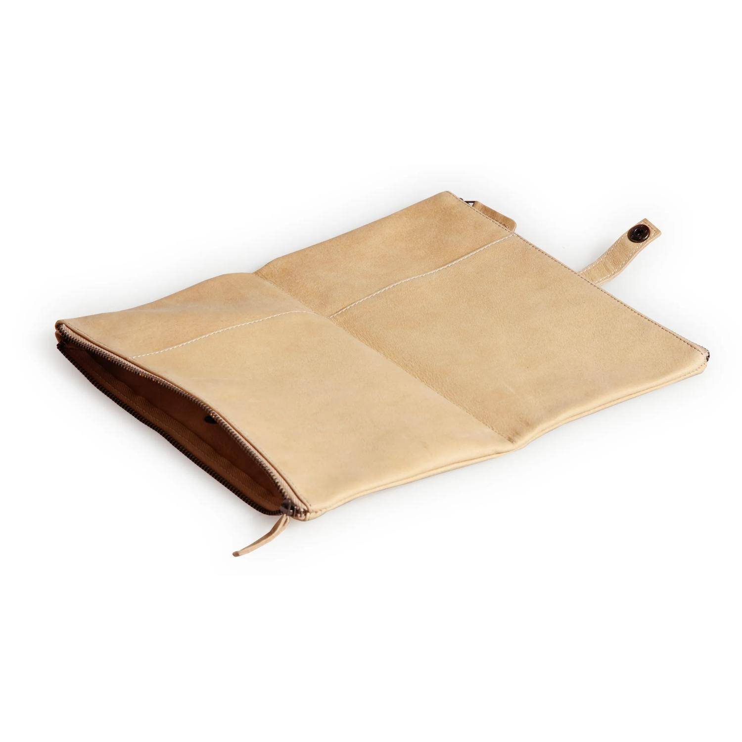 Clairefontaine 3x Künstlermäppchen 27x23,6 cm, 2 Fächer, Leder Beige 930029C
