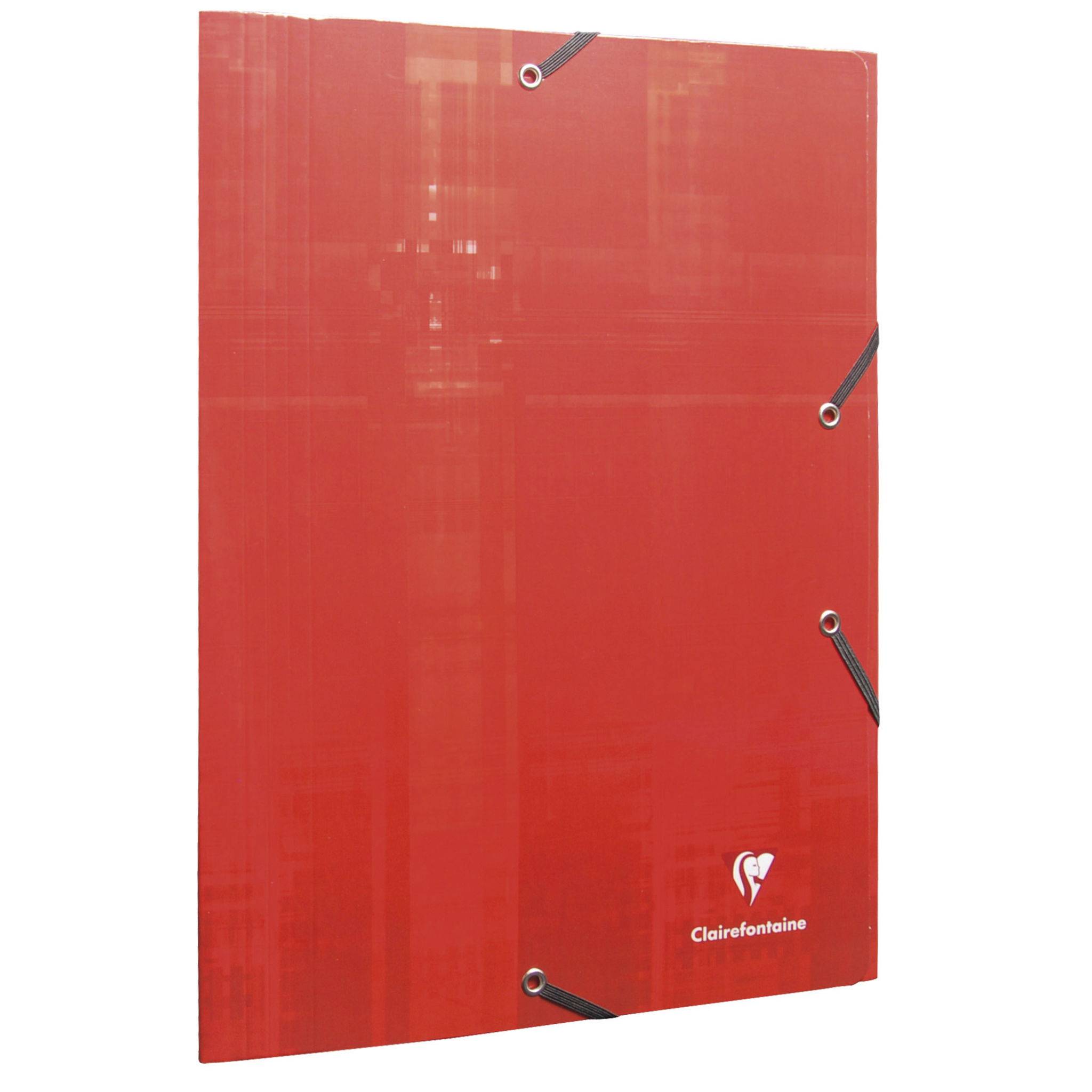 Clairefontaine 20x Sammelmappe Gummizug und 3 Klappen 24x32cm Sortiert 67020C