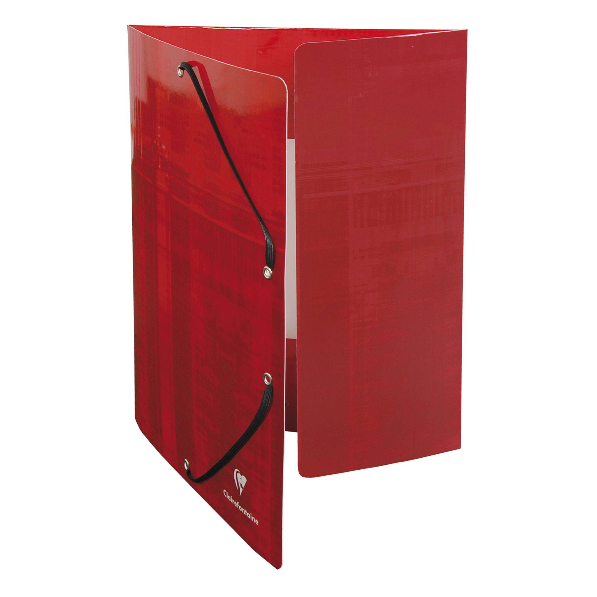 Clairefontaine 20x Sammelmappe Gummizug und 3 Klappen 24x32cm Sortiert 67020C