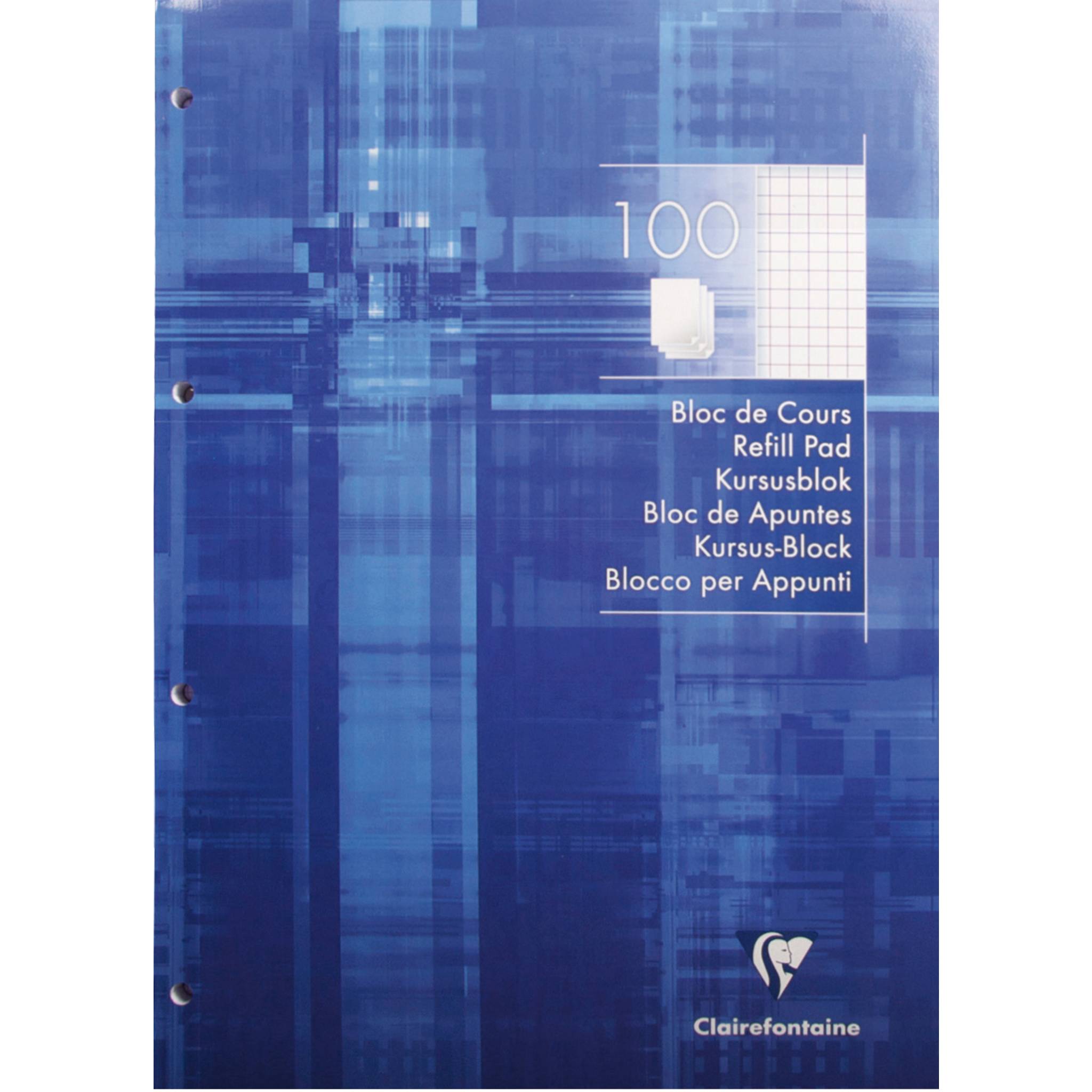 Clairefontaine 5x Kursusblock DIN A4 100 Blatt 90g kariert Elektrikblau 5816C