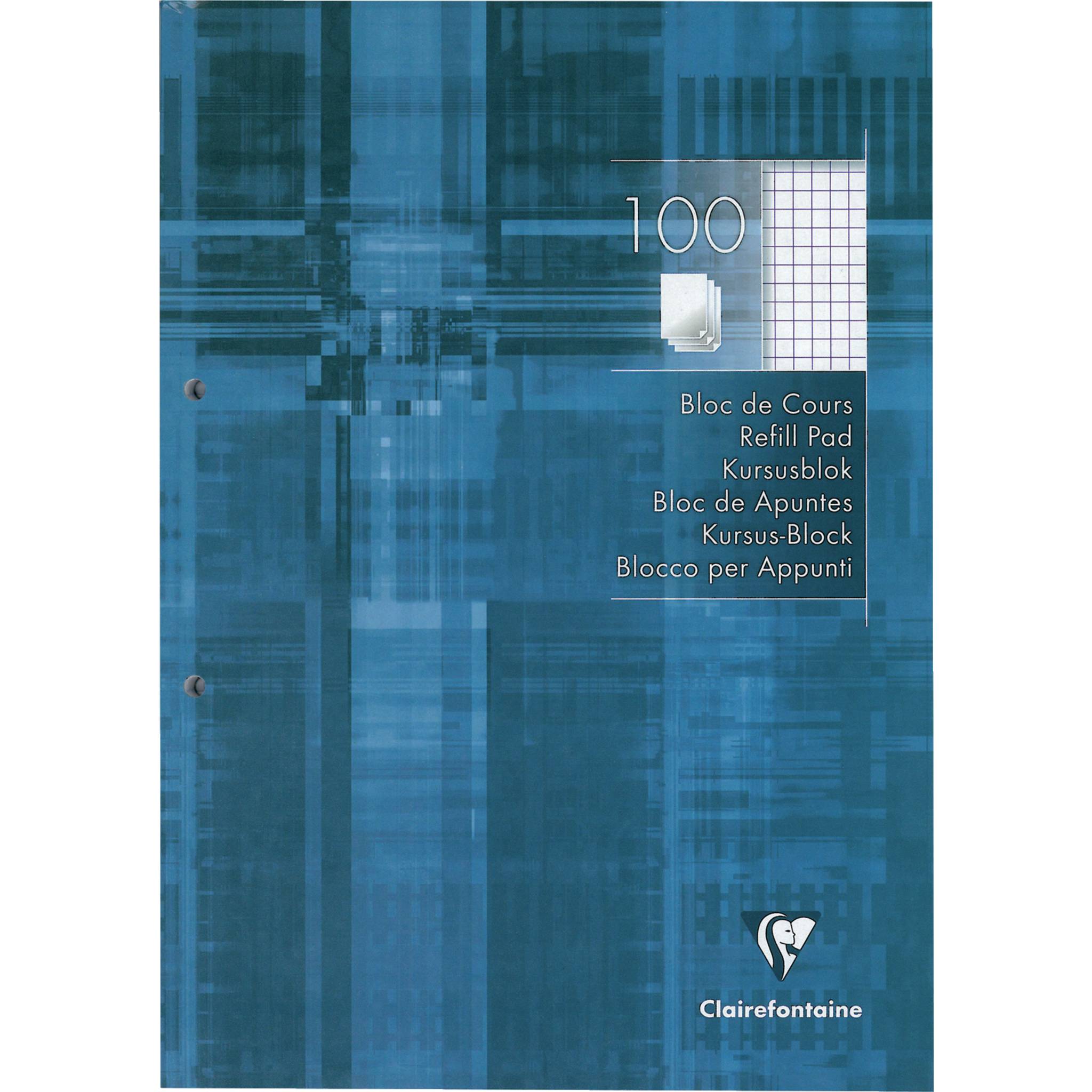 Clairefontaine 5x Kursusblock DIN A4 100 Blatt kariert Petroliumblau 5812C