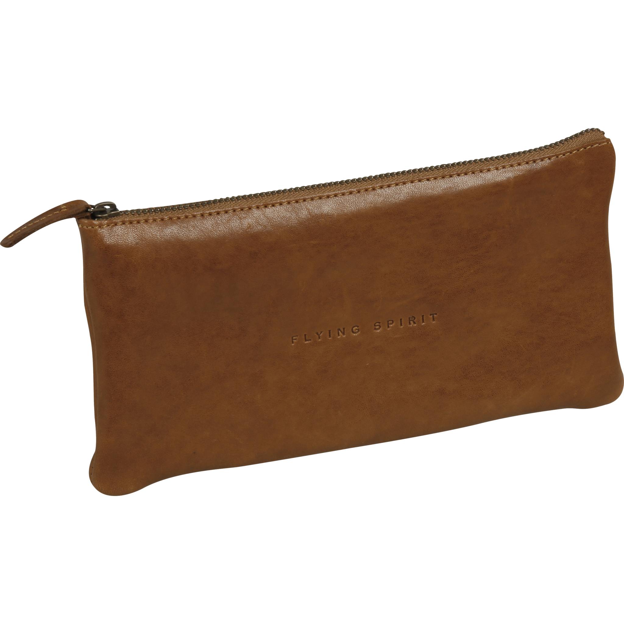 Clairefontaine 8x cognachfarbenes Schlampermäppchen Flach 22x11cm 106513C
