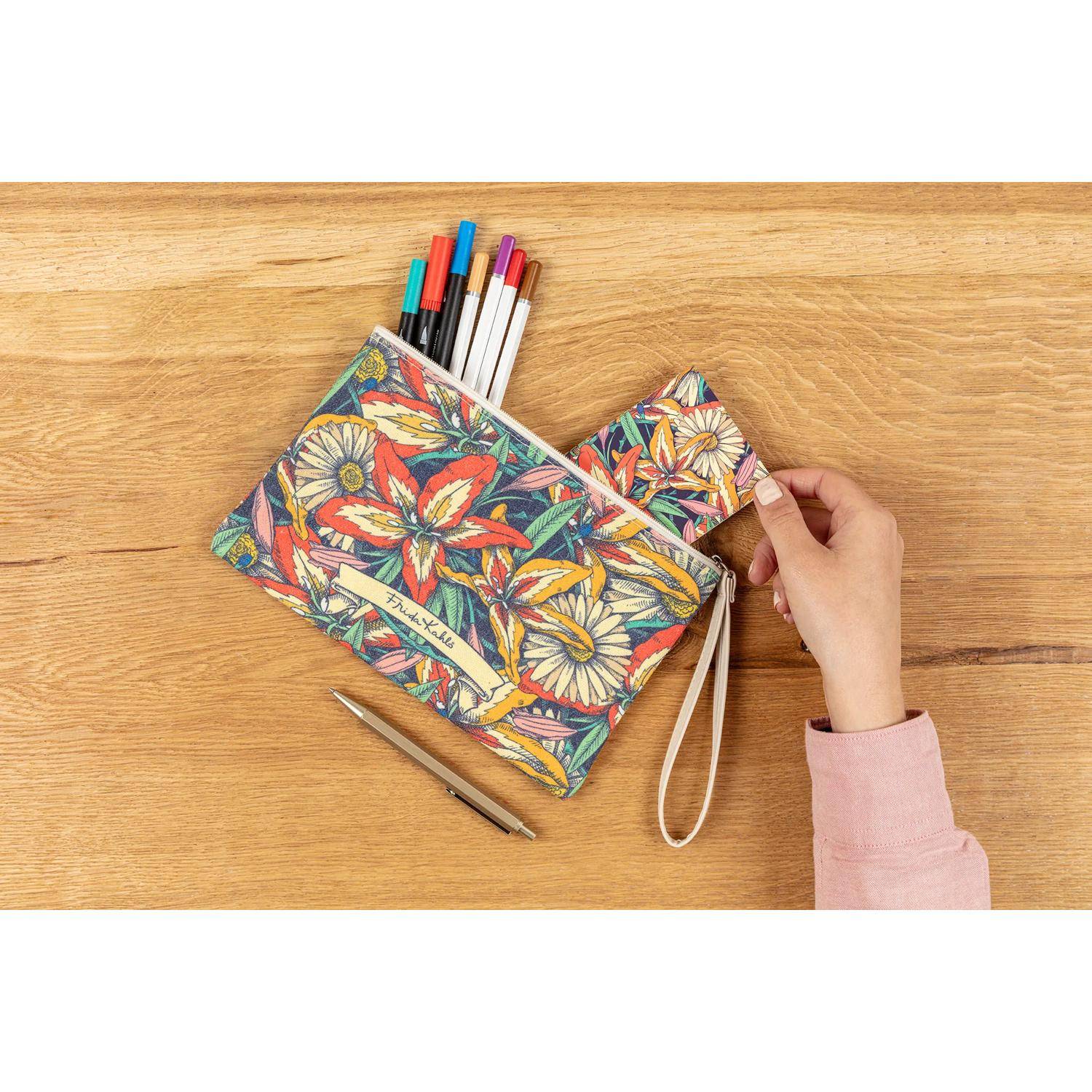 Clairefontaine 4x Frida Kahlo, Etui aus Baumwolle 22x16cm 116229C