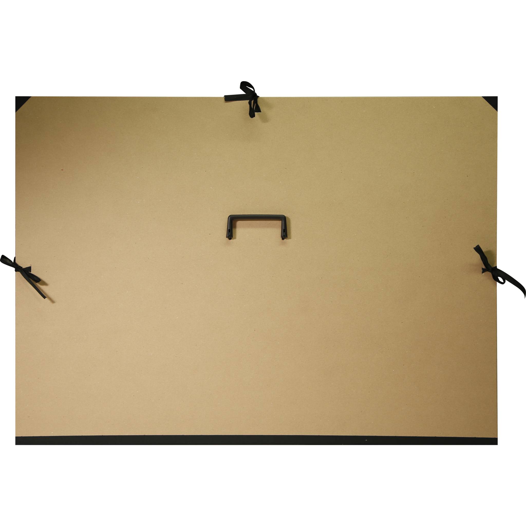 Clairefontaine 3x Zeichenmappe mit 3 Bändern und Griff - Braun 975428C
