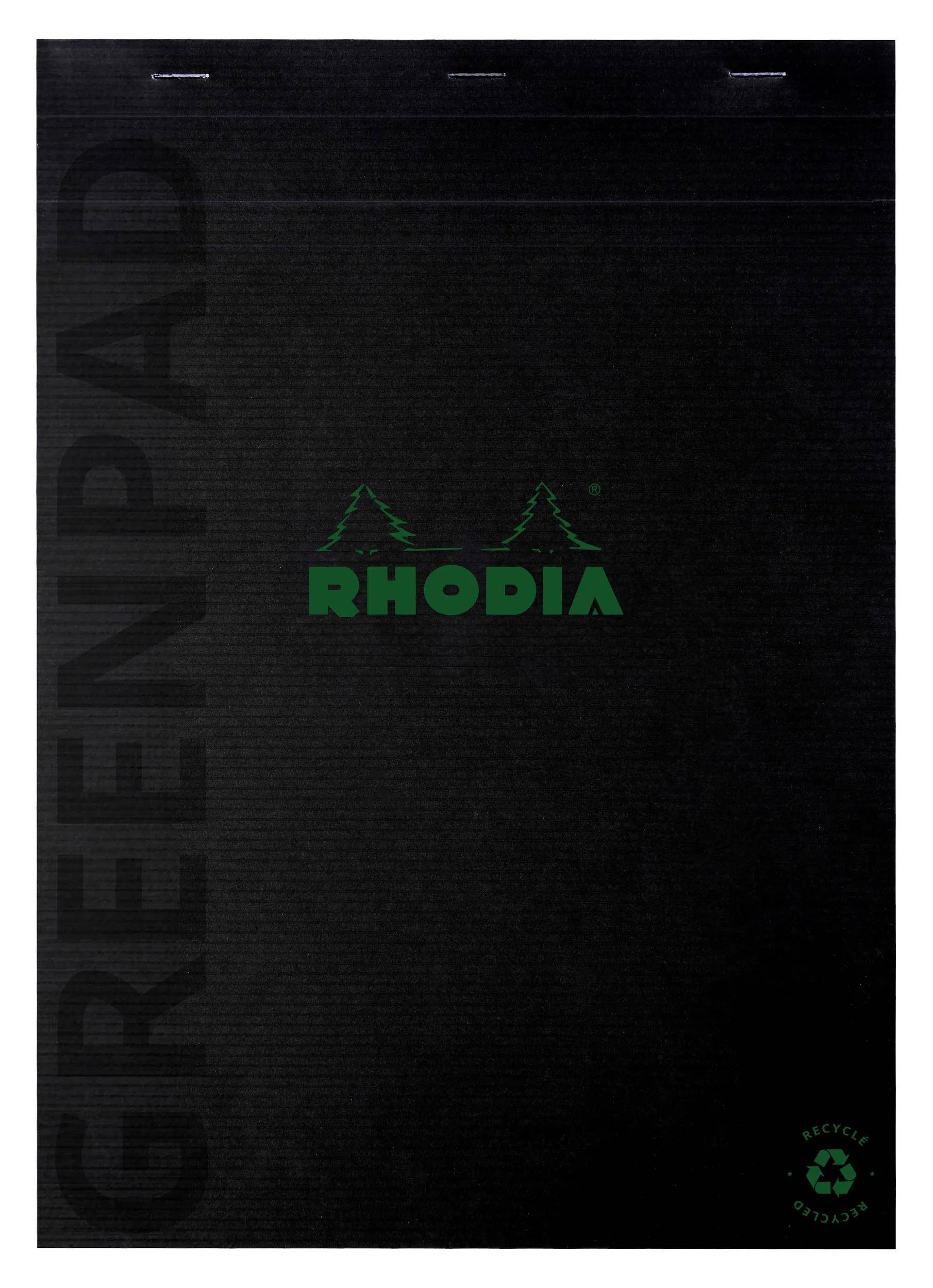 Rhodia 5x Block A4+ 350 g/m2, Nr. 19, 70 Bl liniert Rand, 90 g/m2 Schwarz 19992C