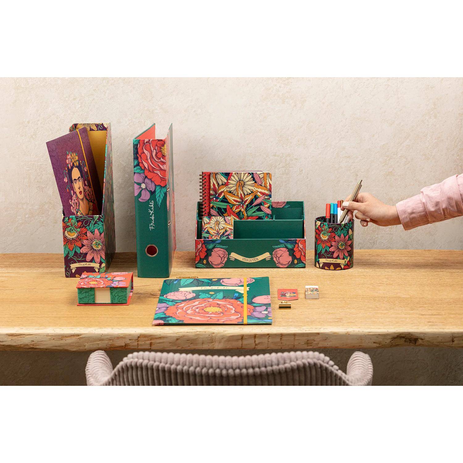 Clairefontaine 4x Frida Kahlo, Quadratischer Stifteköcher 8,5x8,5x11 cm 116225C