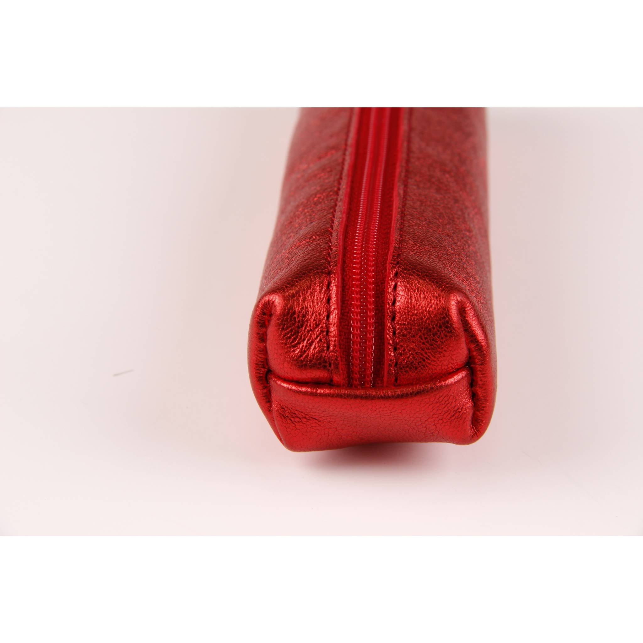 Clairefontaine 4x Schlampermäppchen Leder Cuirisé TM 4x2,5x19,5cm Rot 400003C