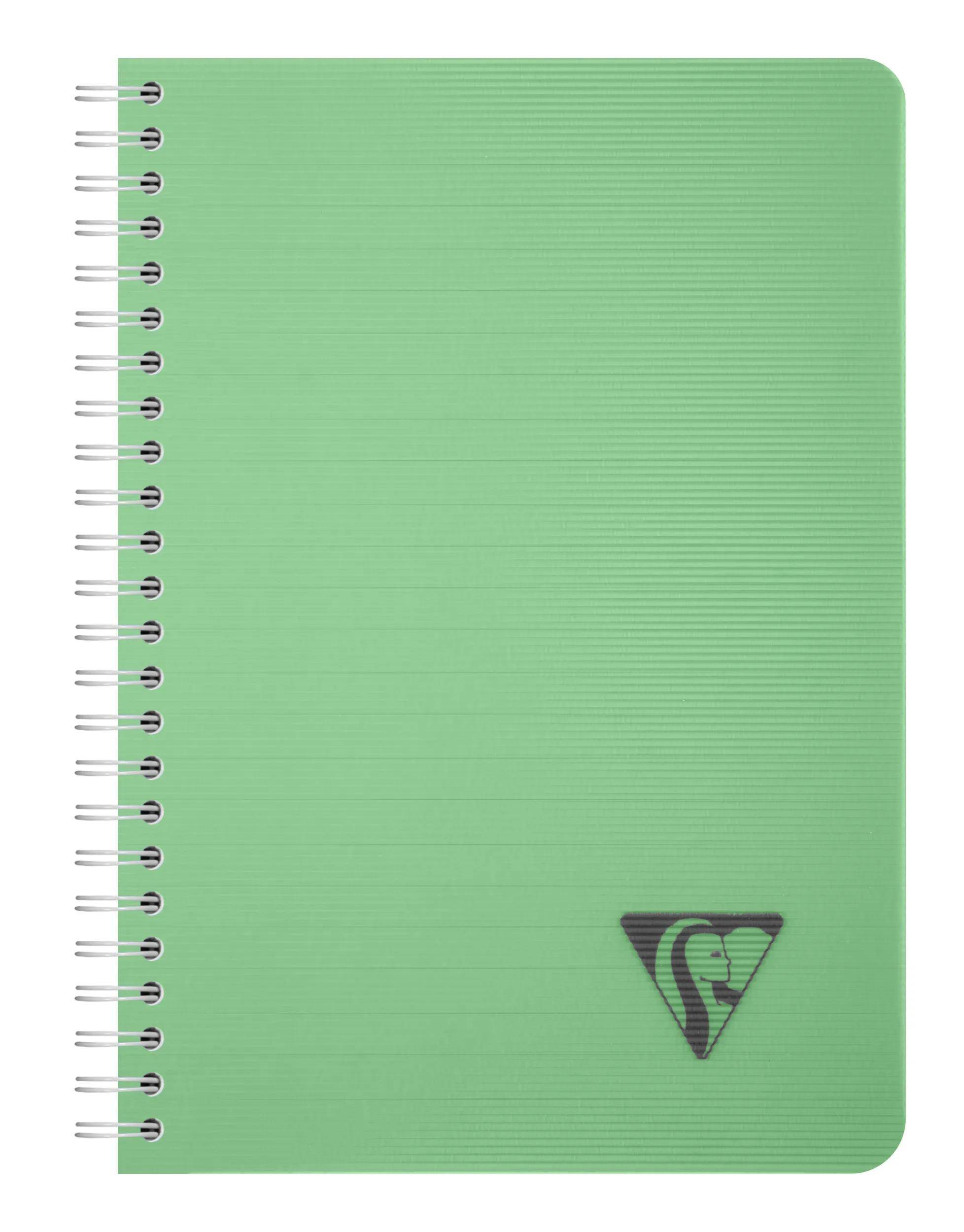 Clairefontaine 5x Spiralbuch A5, 90 Bl liniert 90g, Einband PP Sortiert 327546C