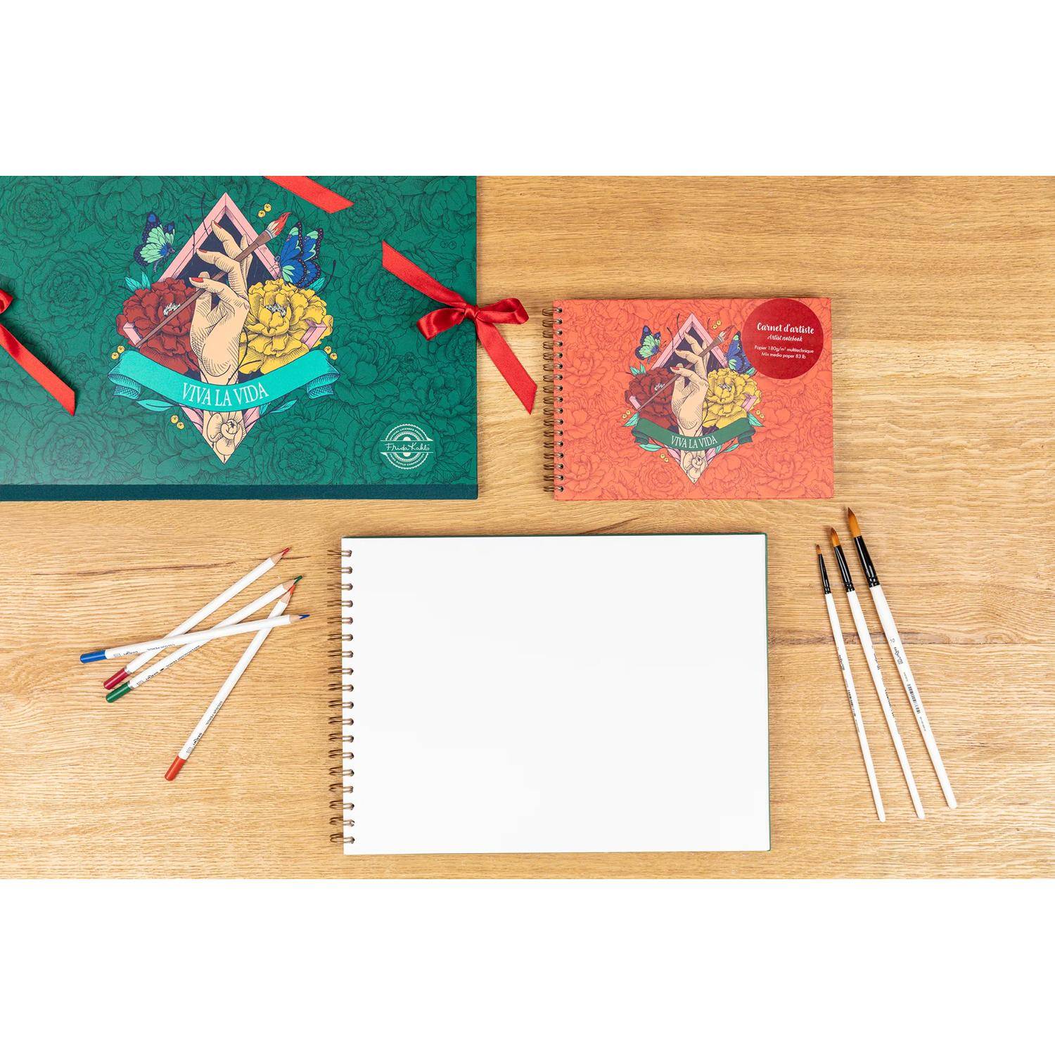 Clairefontaine 4x Zeichenbuch A5 quer, 30 Bl weißes Zeichenpapier 180g 116218C