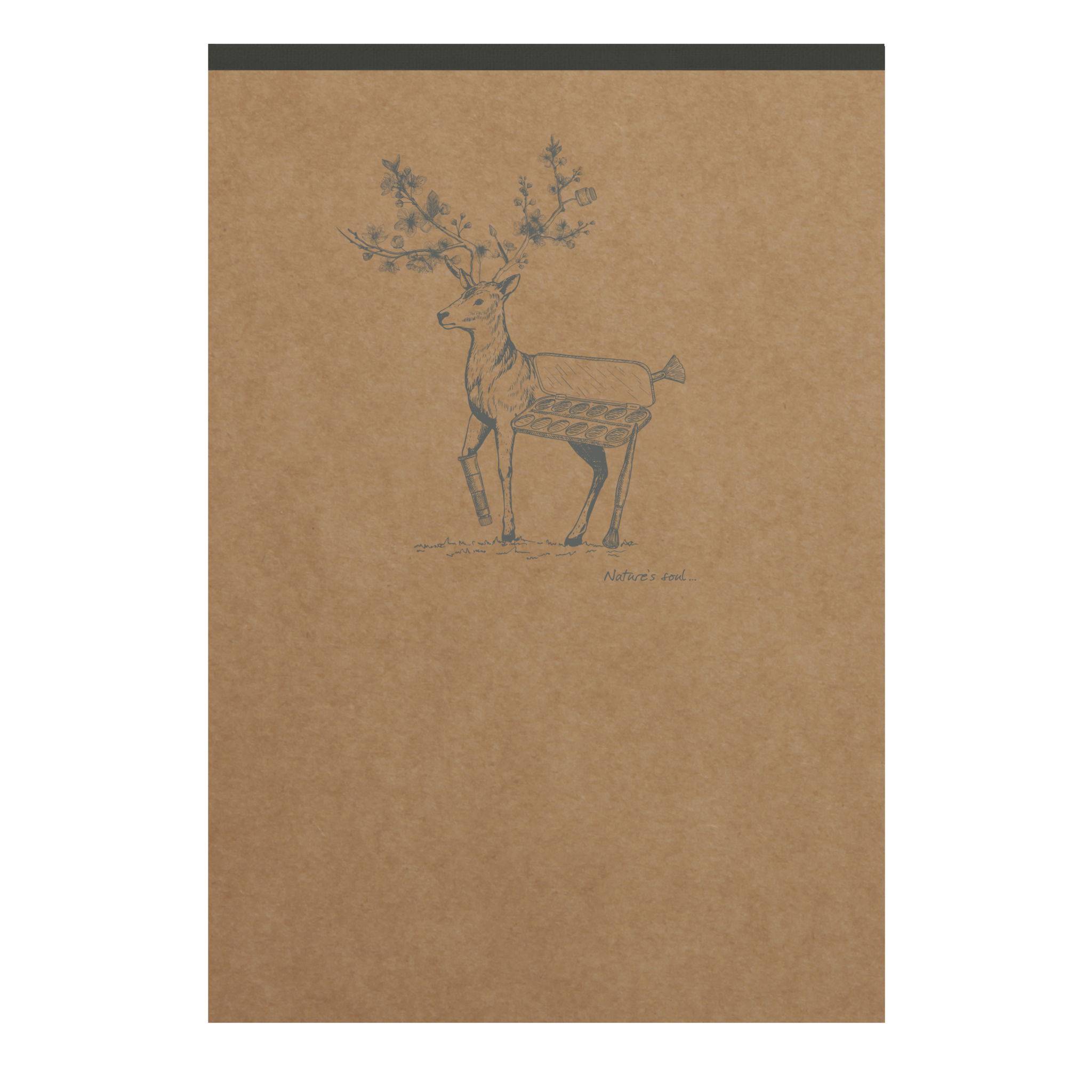 Clairefontaine 5x Block A6 70 Blatt liniert, Motive sortiert - Braun 103646C