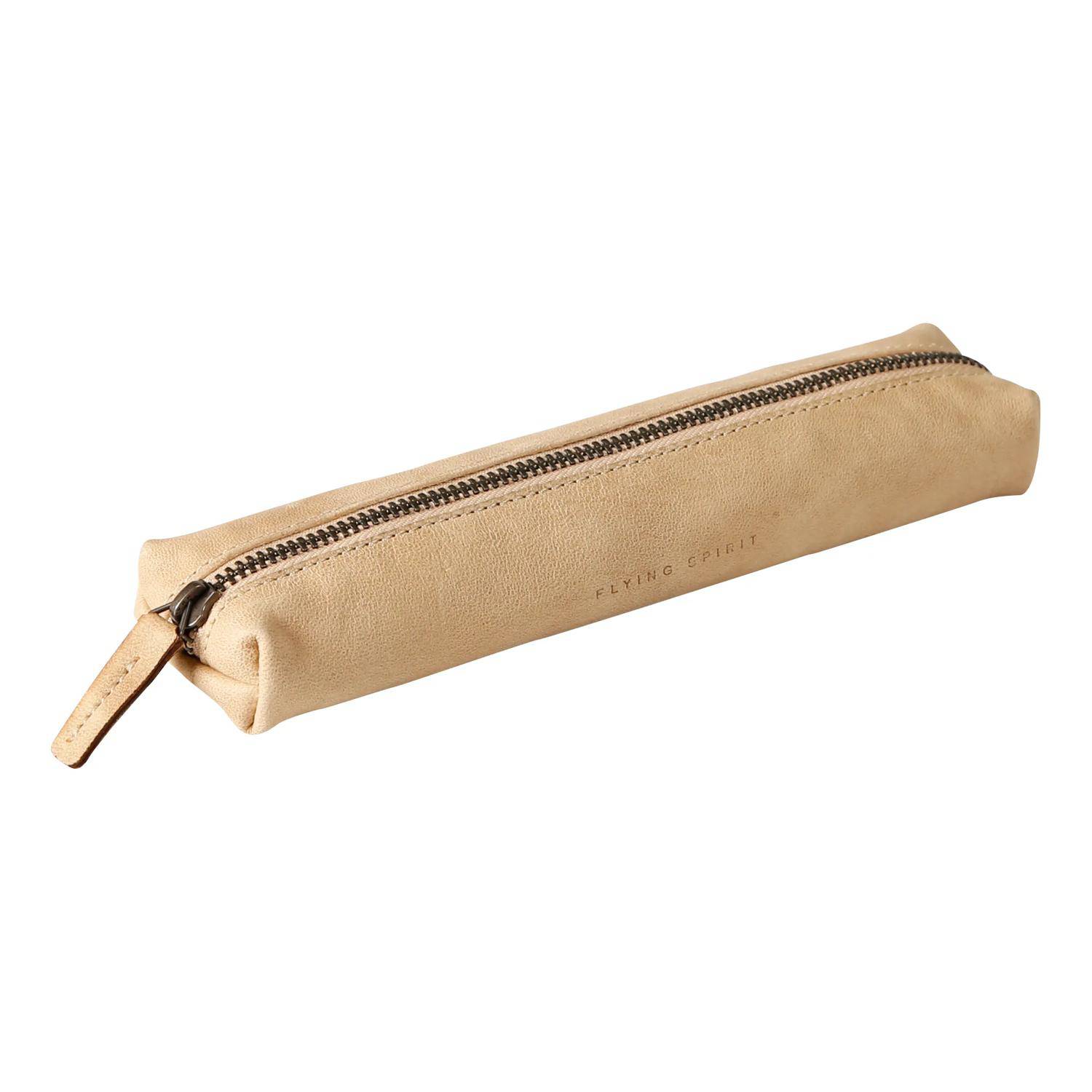 Clairefontaine 8x Schlampermäppchen aus Leder beige 19,5x2,3cm - Beige 103511C