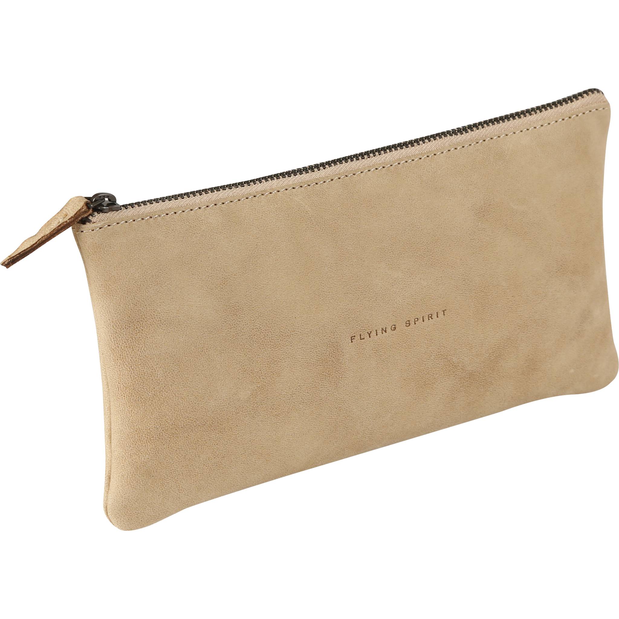 Clairefontaine 8x Schlampermäppchen aus Leder beige 22x11cm - Beige 103513C