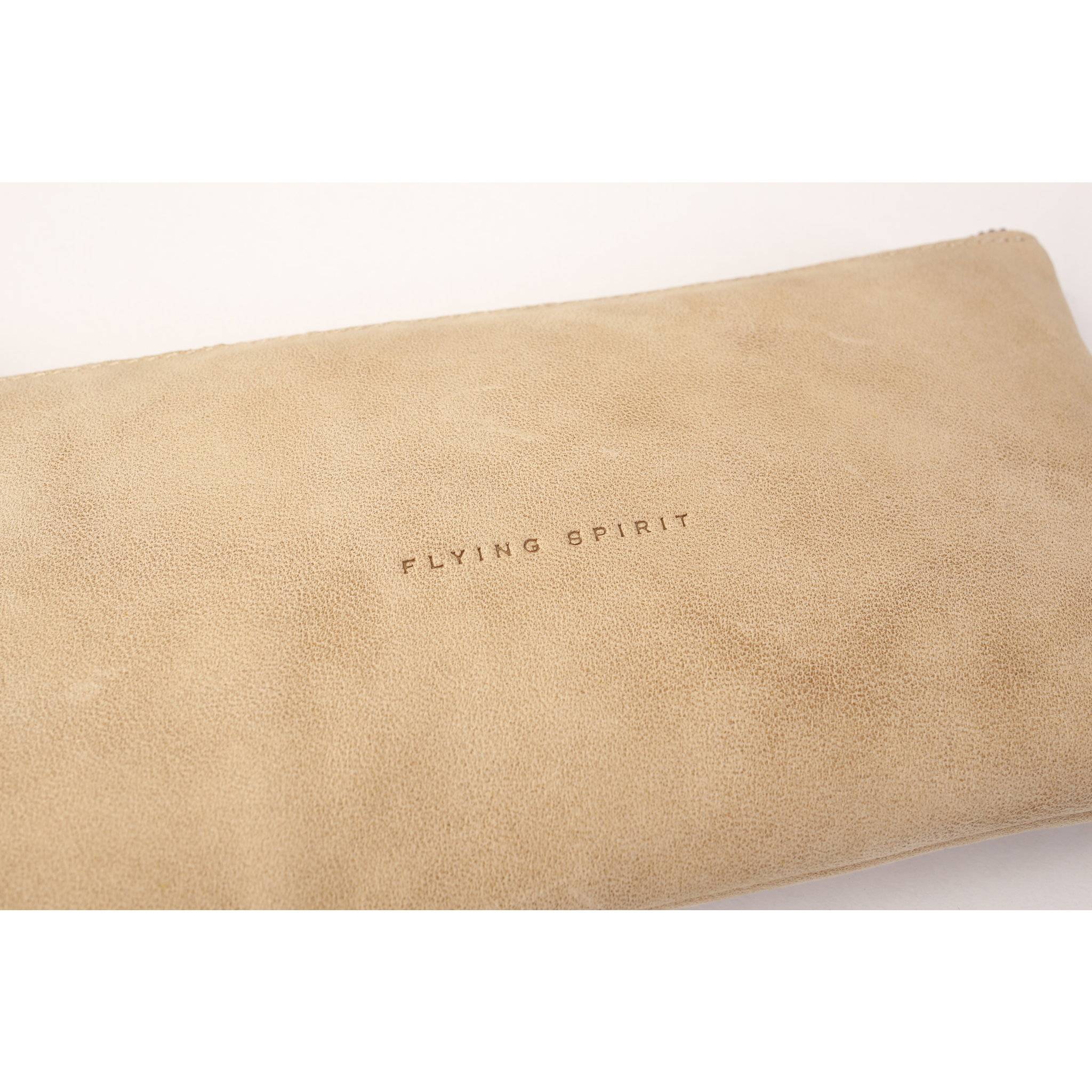 Clairefontaine 8x Schlampermäppchen aus Leder beige 22x11cm - Beige 103513C